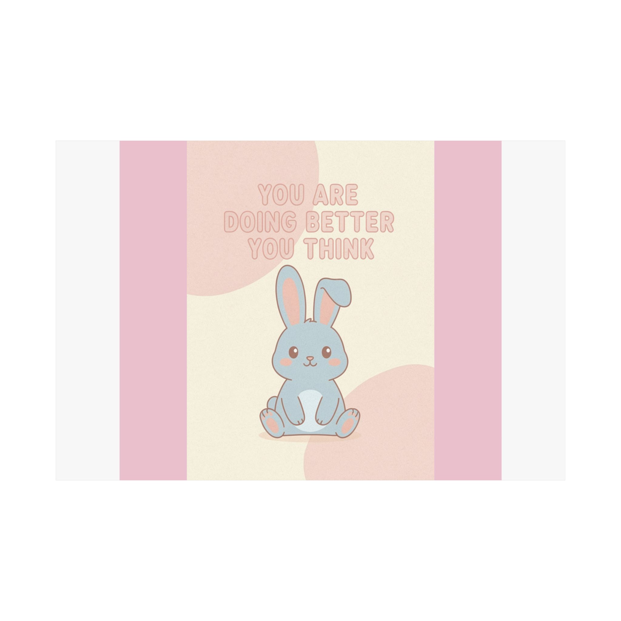 "YOU ARE DOING BETTER YOU THINK" Black Cat Poster | College Girl Gift | Fashion | KayKay Classics