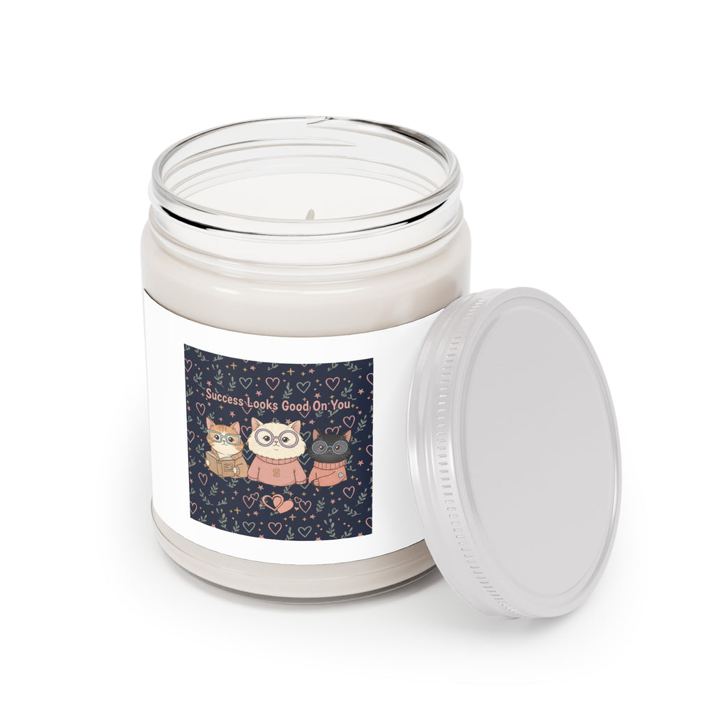 Cats With Glasses Scented Candle – Success Looks Good on You