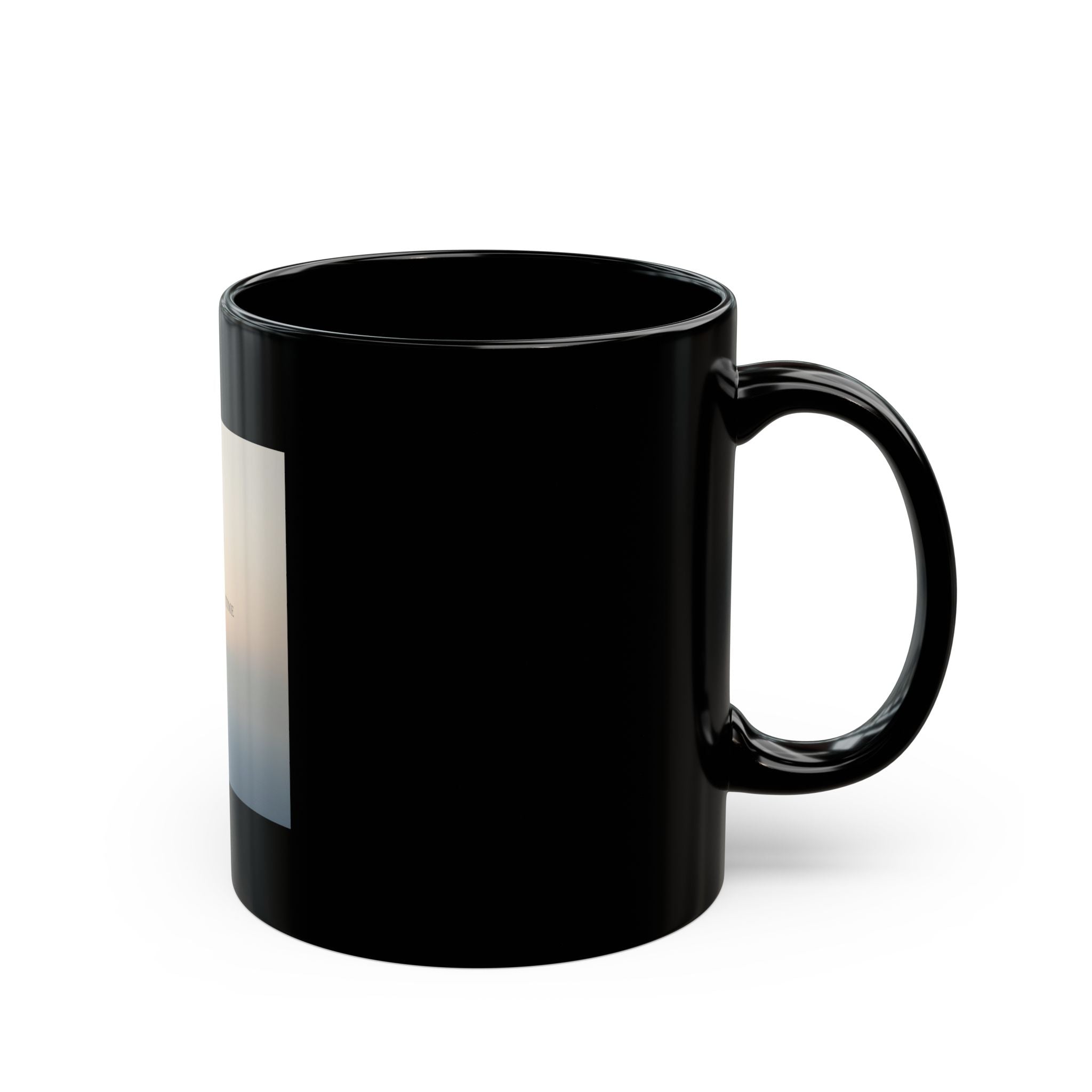 ONE DAY AT A TIME Black Mug 11oz