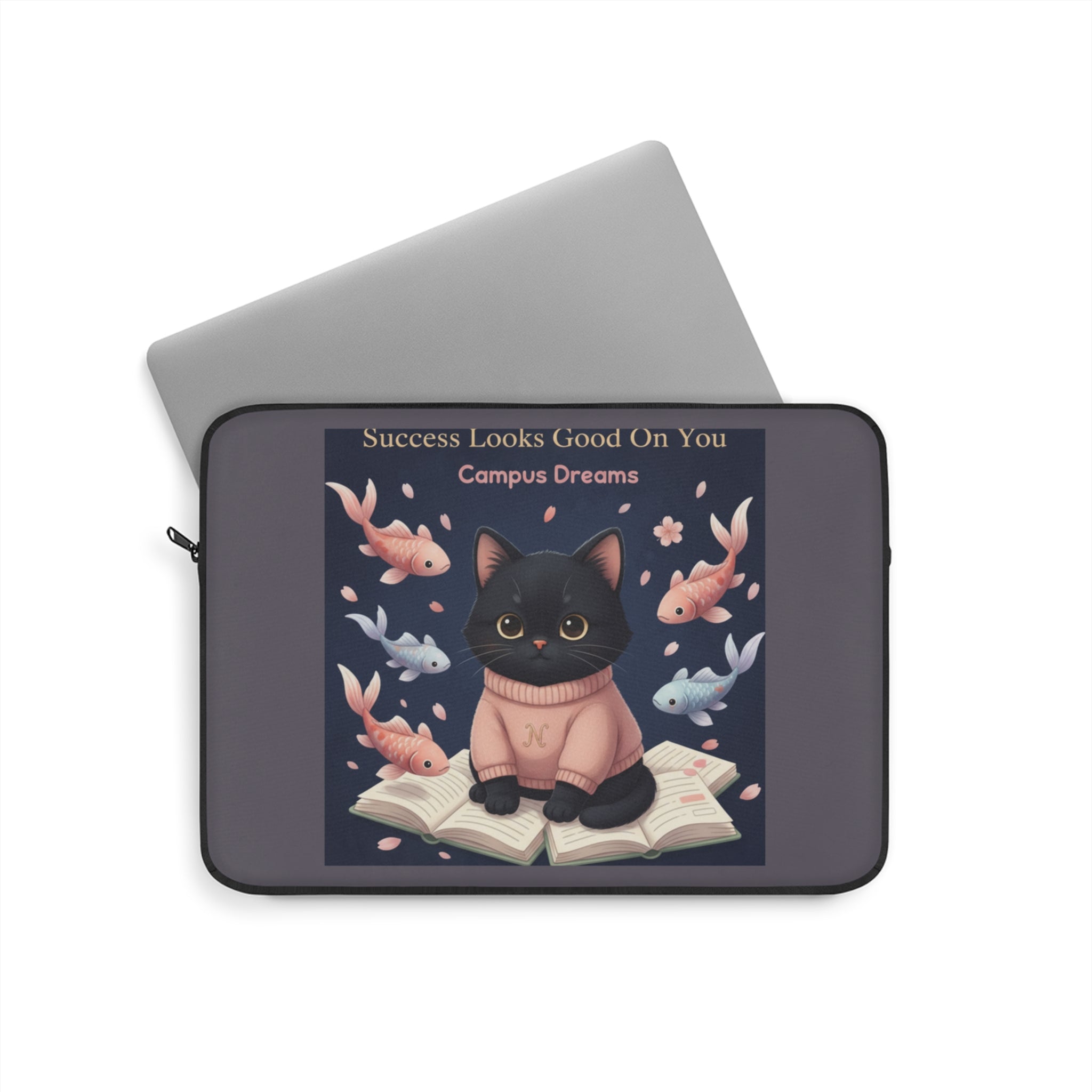 Black Cat Laptop Sleeve – Success Looks Good on You Campus Dreams