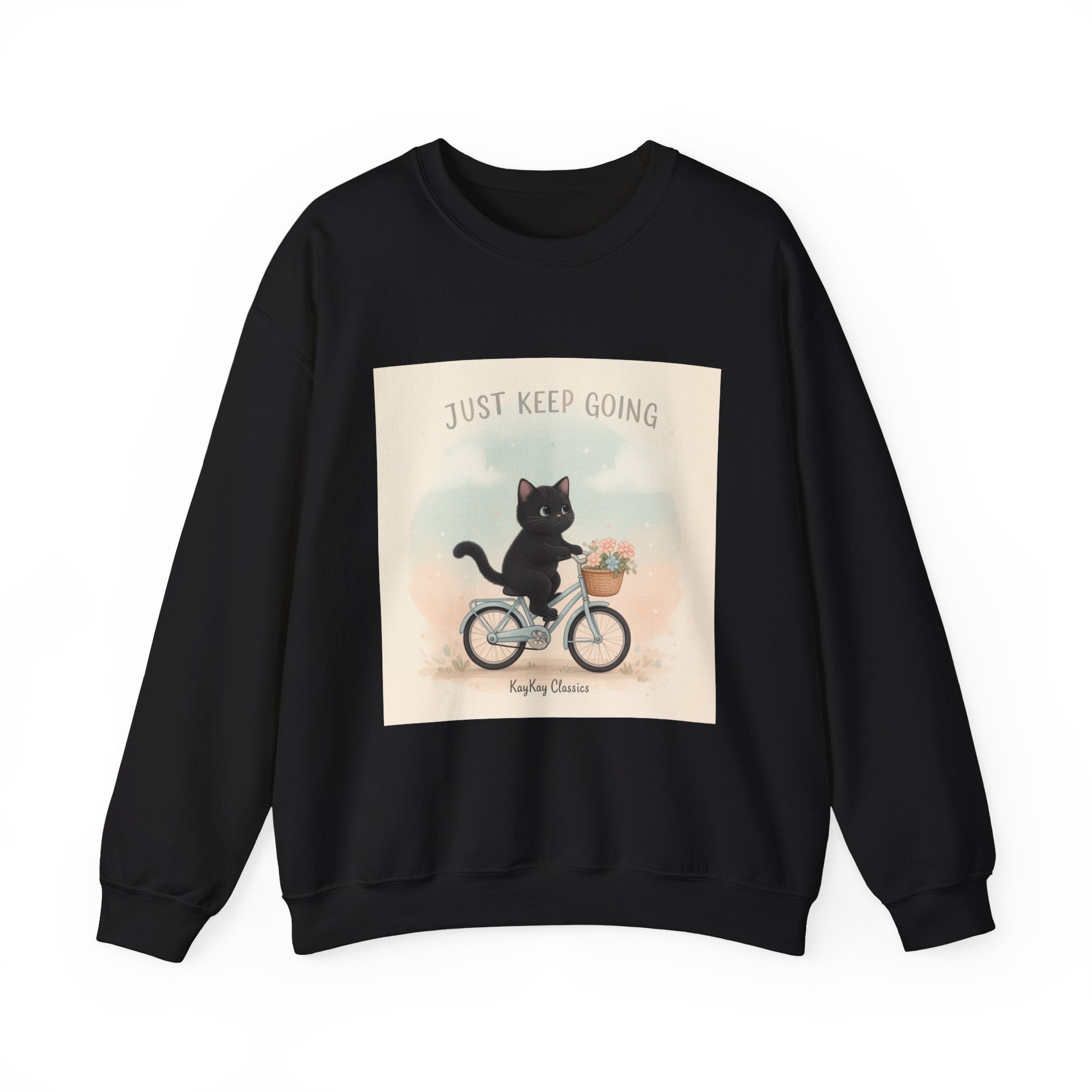 "Design" Black Cat Crewneck | College Girl Gift | Fashion | KayKay Classics