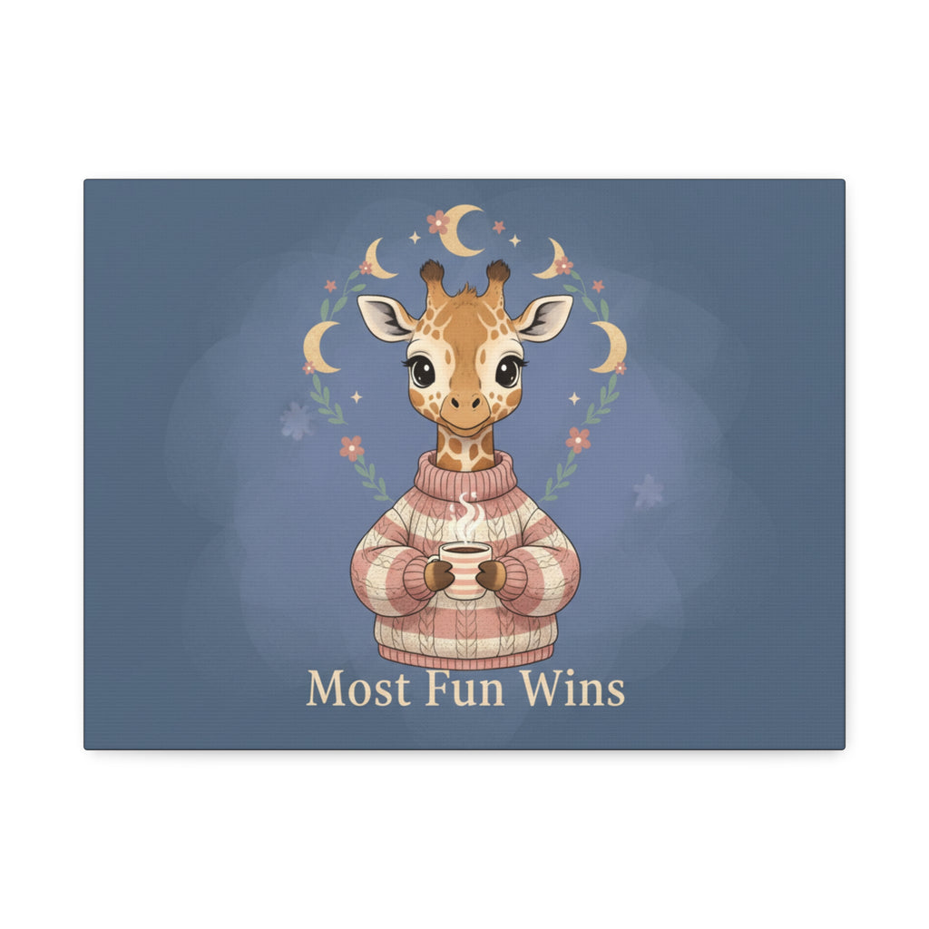 Giraffe Canvas Print – Most Fun Wins