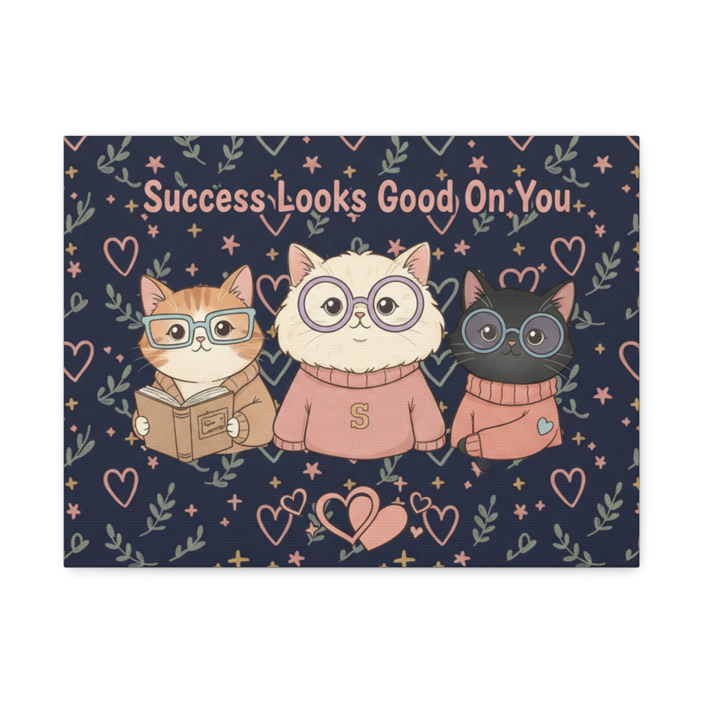 Cats With Glasses Canvas Print – Success Looks Good on You