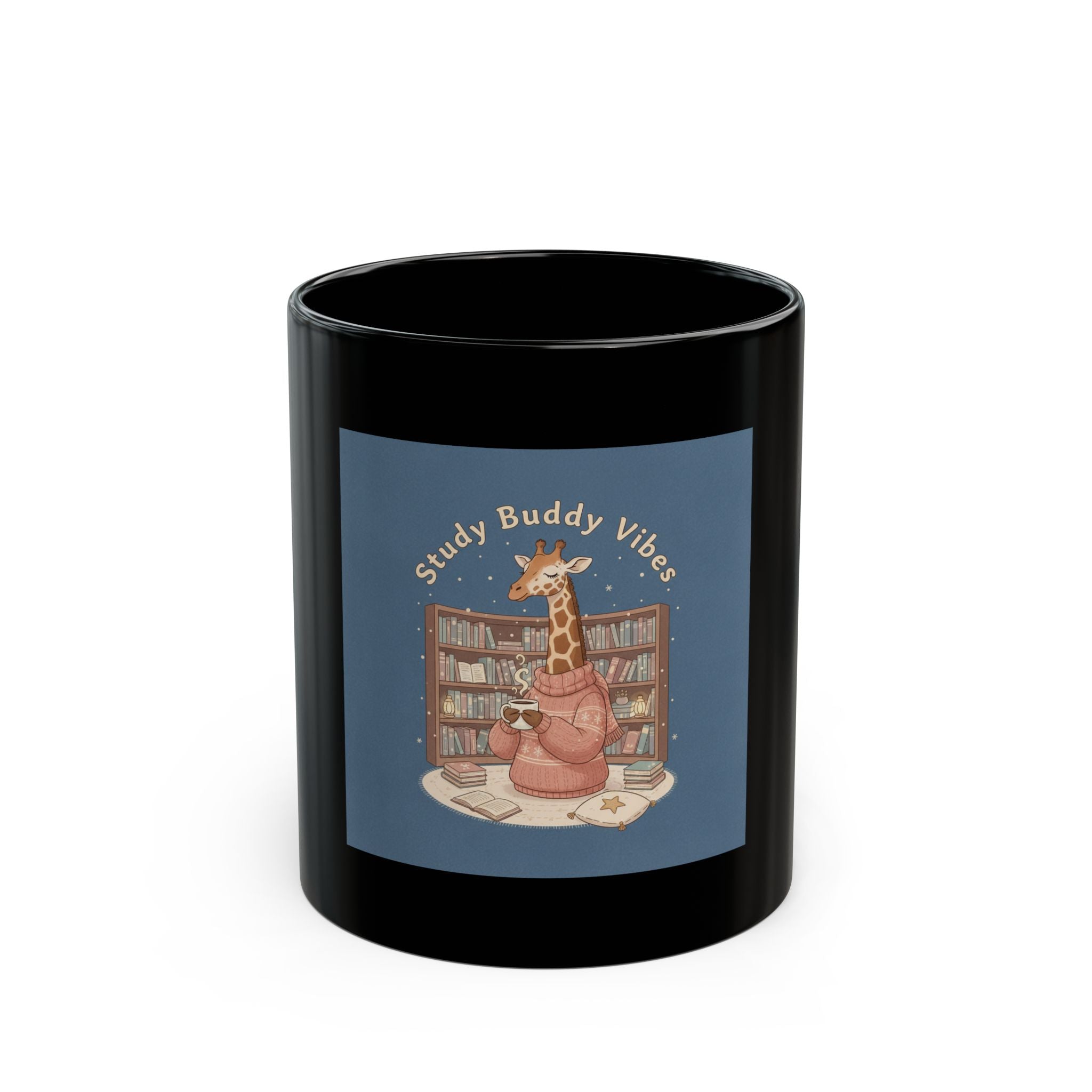Bunny Black Mug 11oz – Study Buddy Vibes