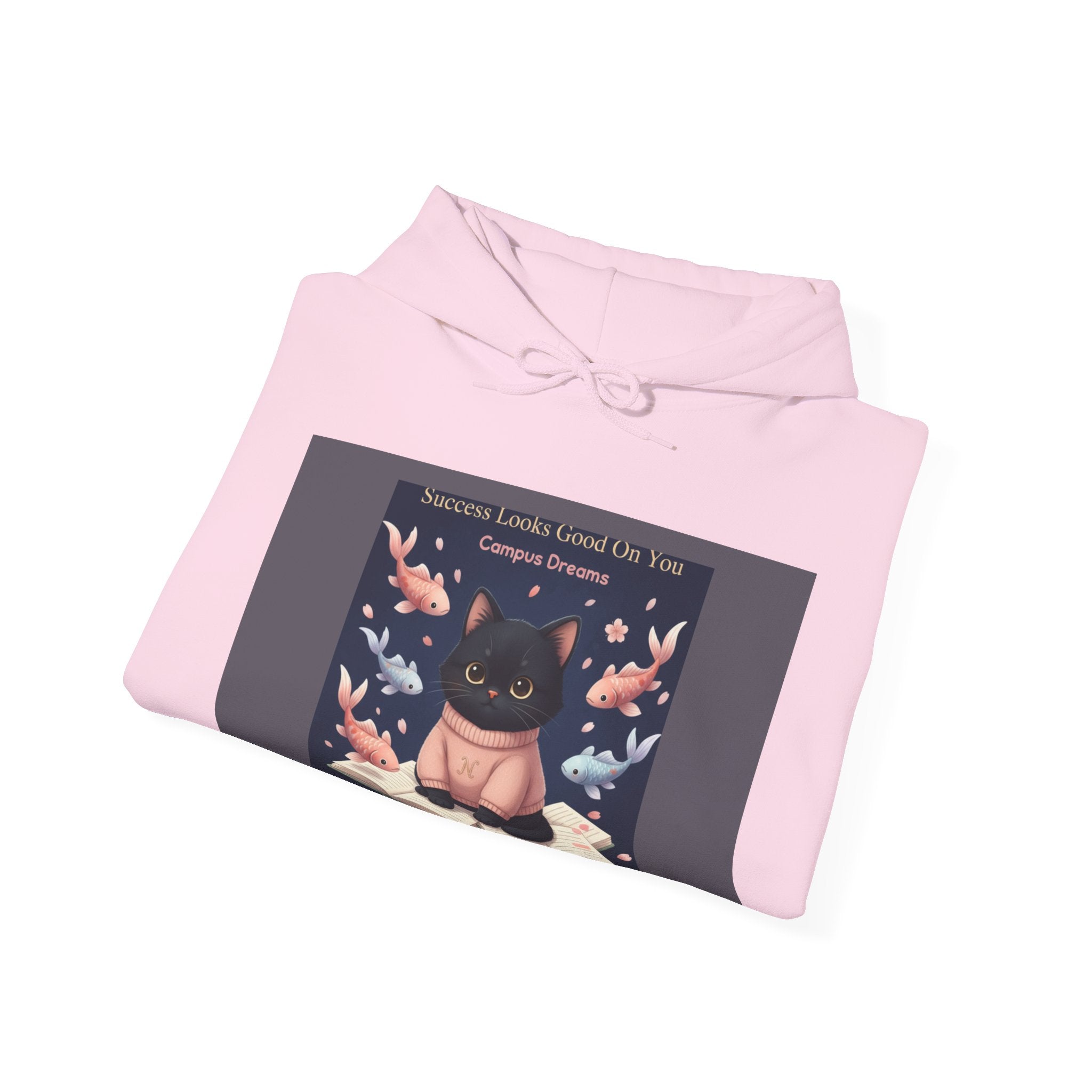 Black Cat Hoodie – Success Looks Good on You Campus Dreams