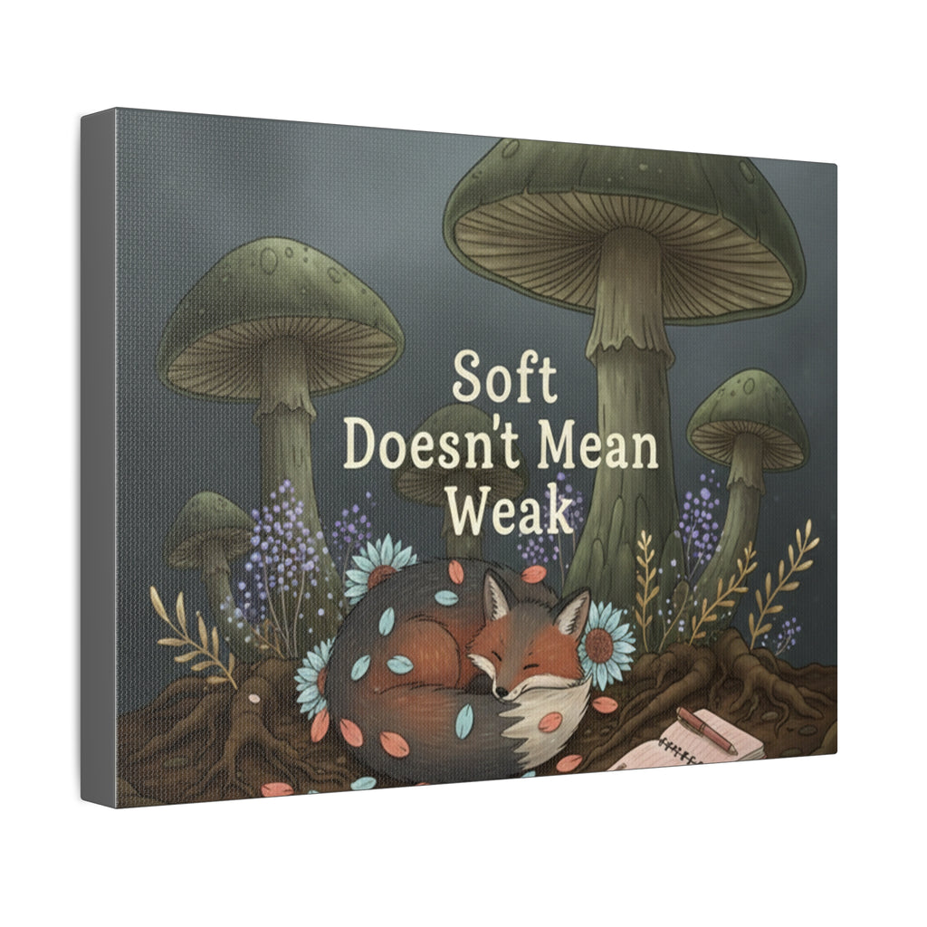 Fox Canvas Print – Soft Doesnt Mean Weak