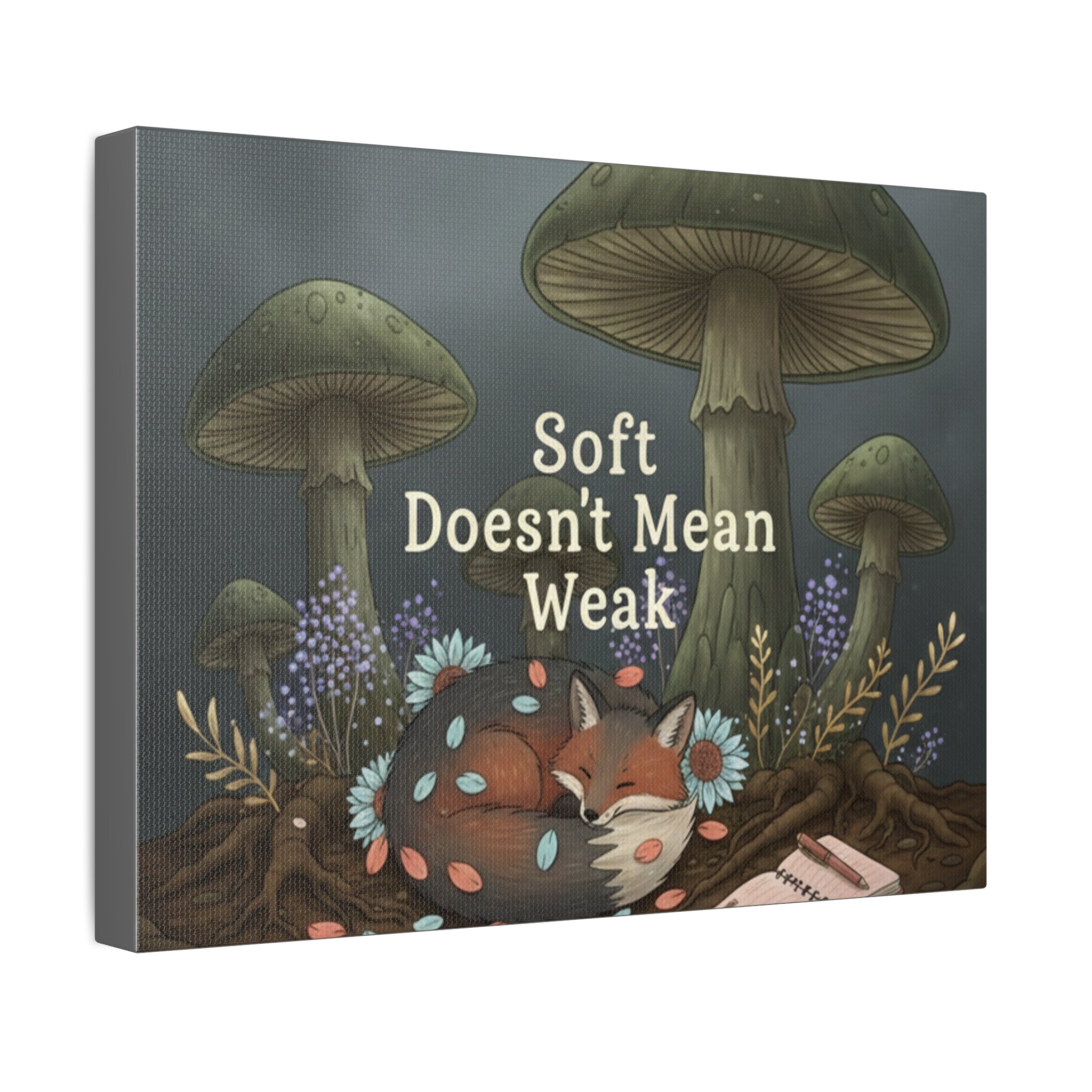 Fox Canvas Print – Soft Doesnt Mean Weak