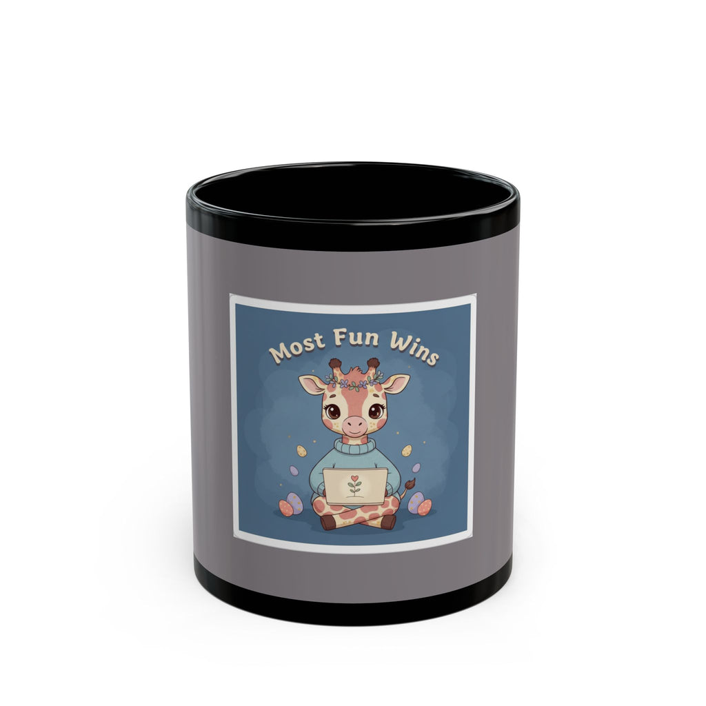 Giraffe Black Mug 11oz – Most Fun Wins