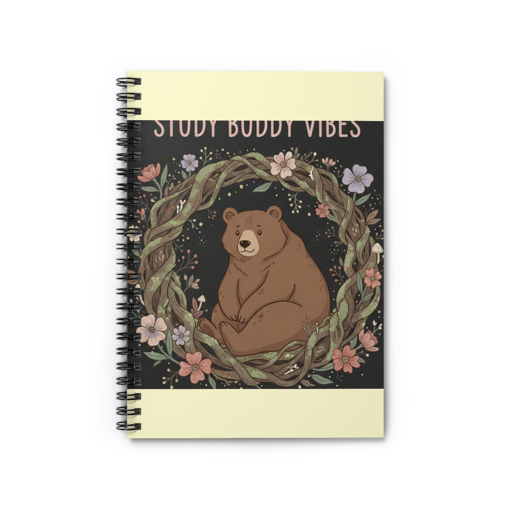 Bear Spiral Notebook – Study Buddy Vibes