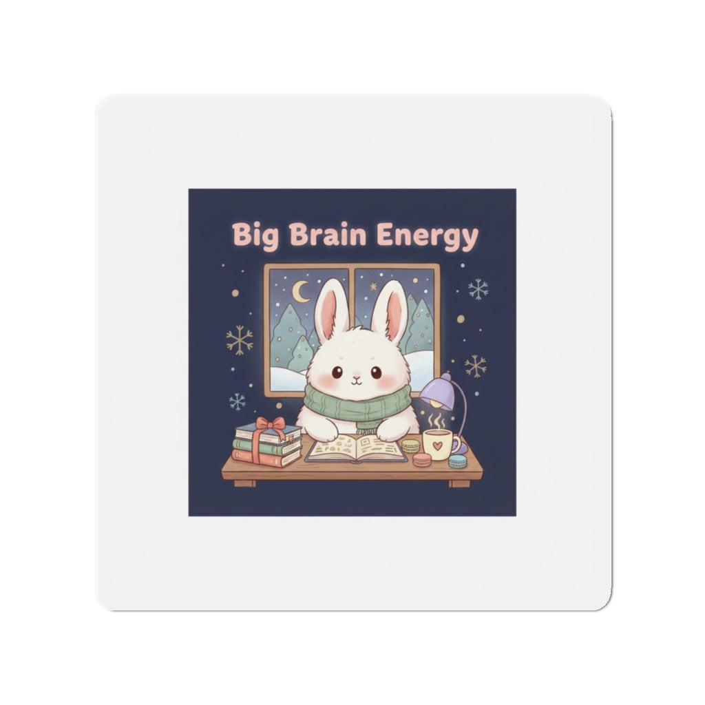 Bunny Die-Cut Magnet – Big Brain Energy