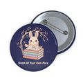 Rabbit Pin Button – Bloom at Your Own Pace
