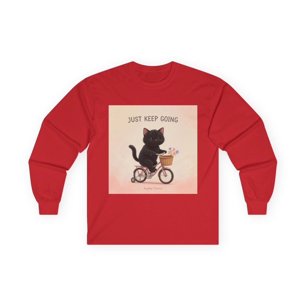 JUST KEEP GOING Cat Long Sleeve Tee