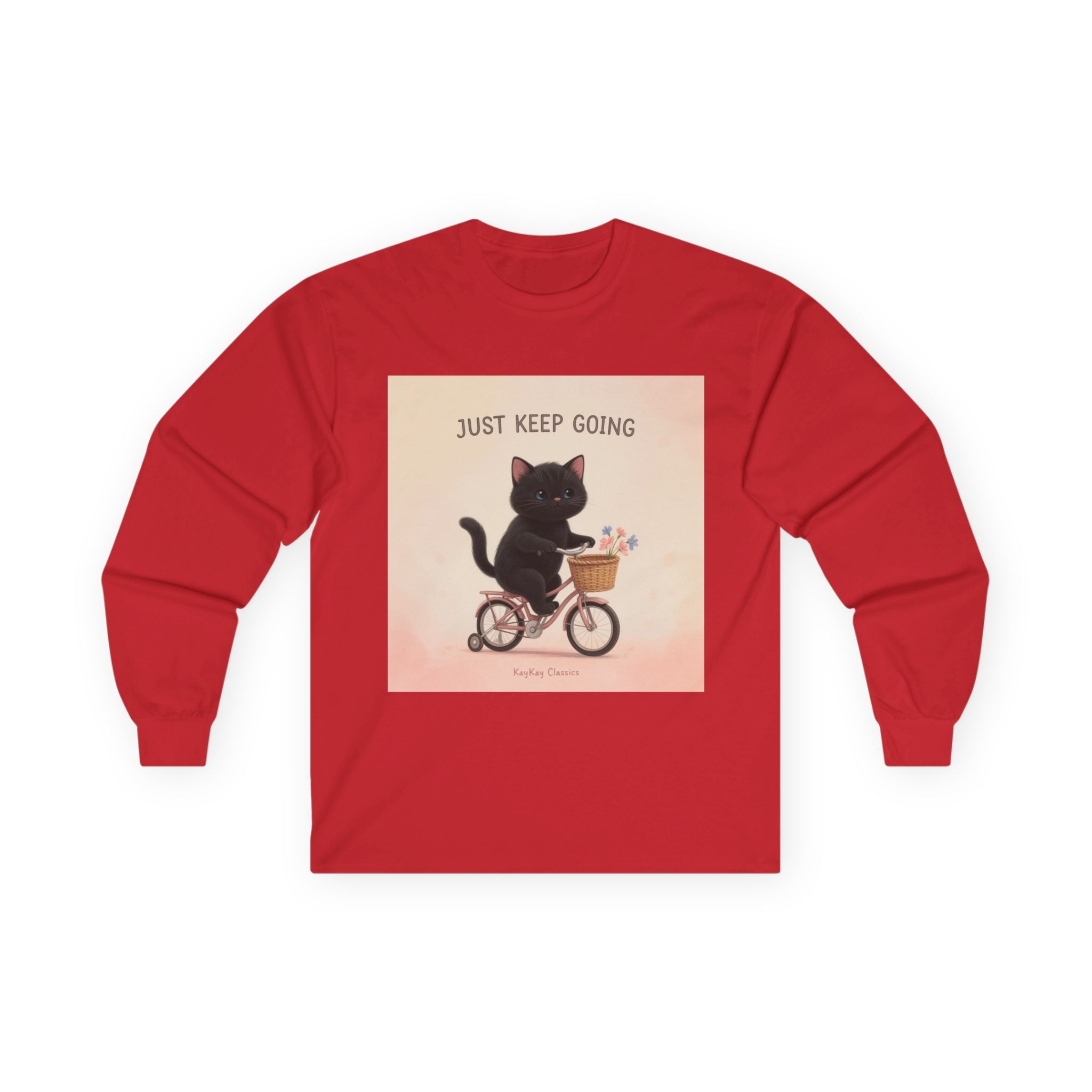 JUST KEEP GOING Cat Long Sleeve Tee