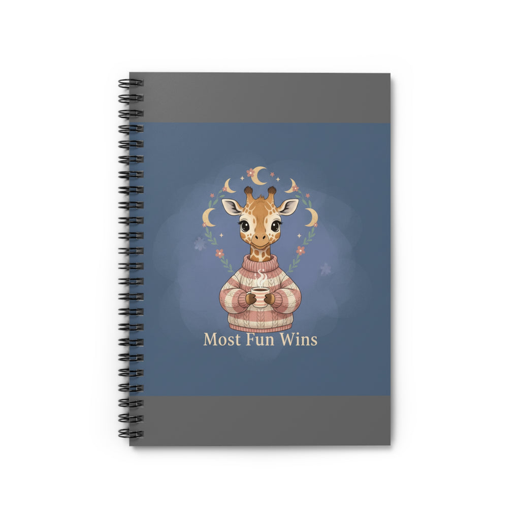 Giraffe Spiral Notebook – Most Fun Wins