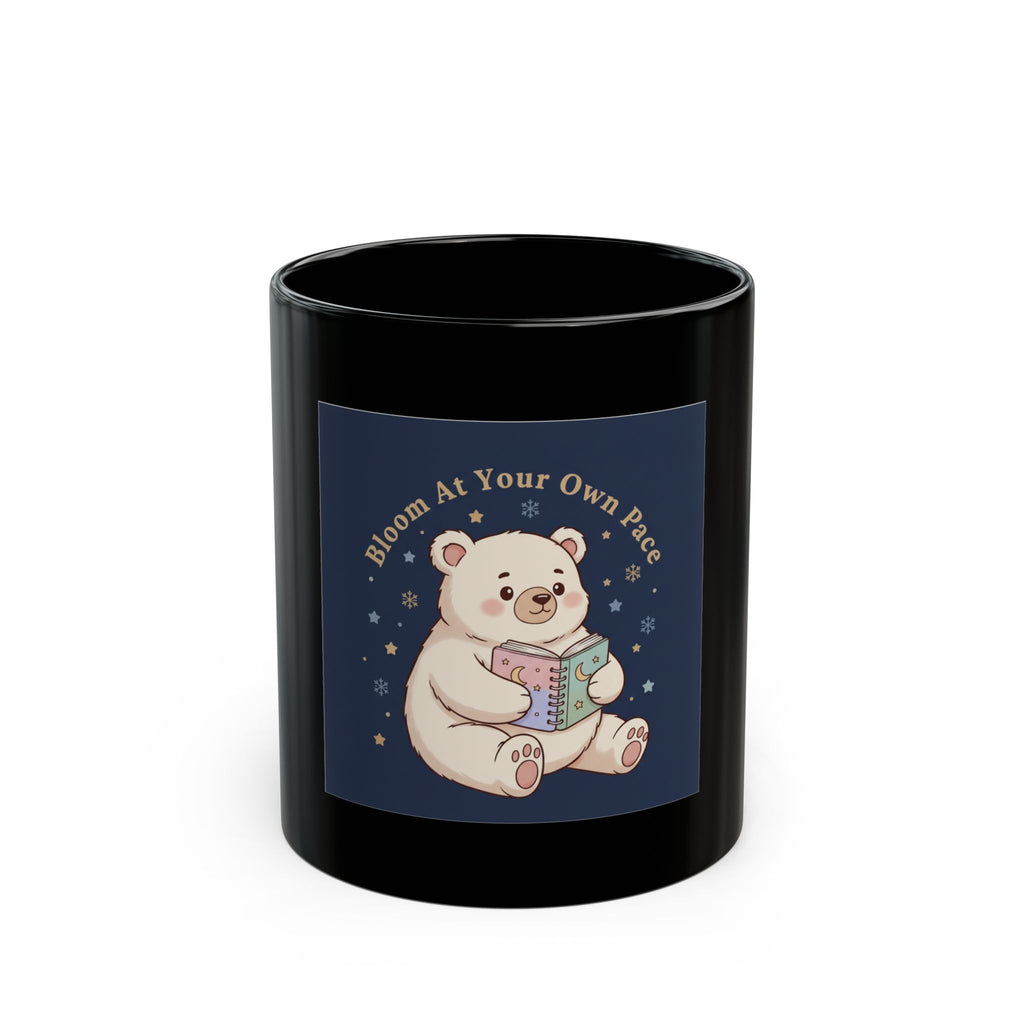 Bear Black Mug 11oz – Bloom at Your Own Pace