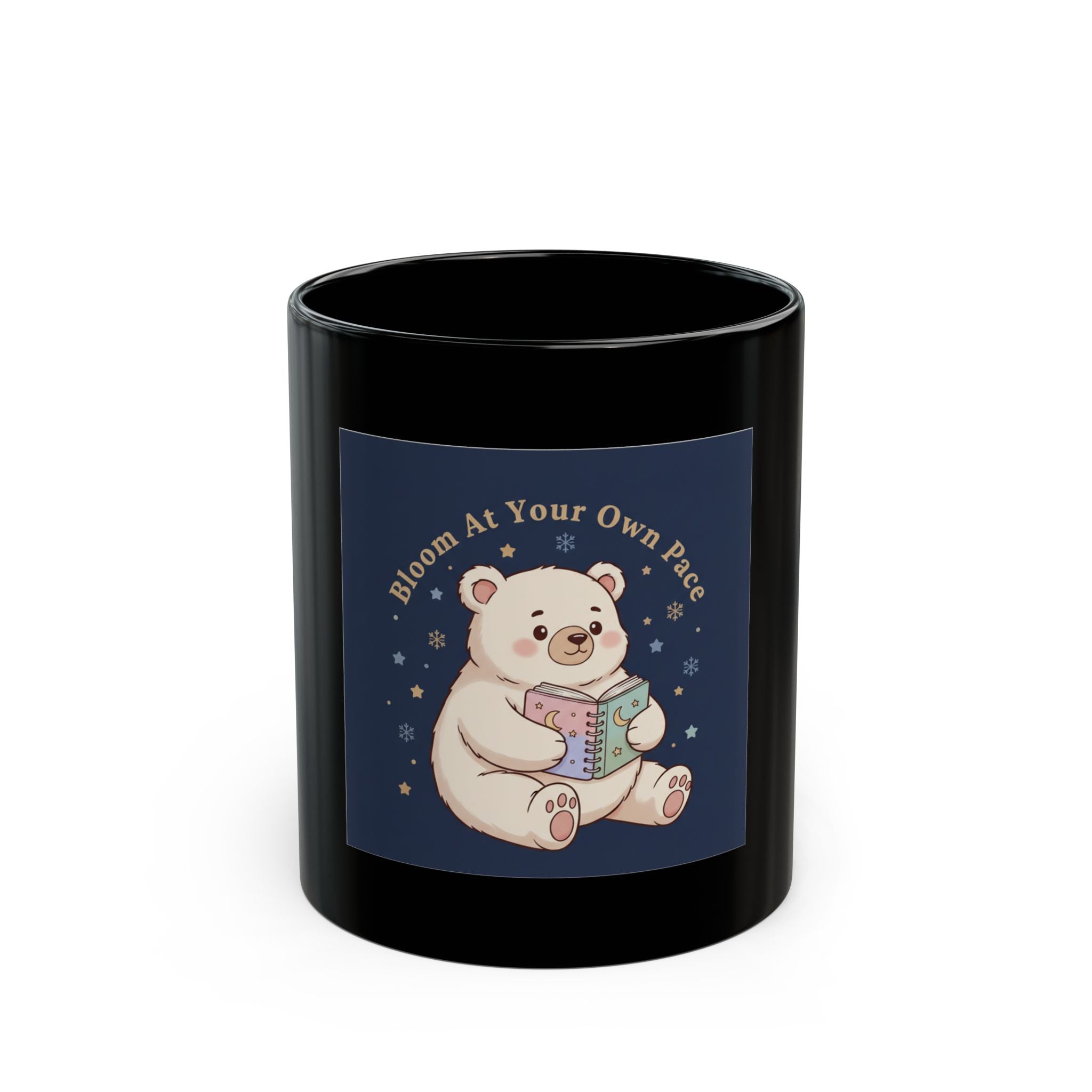 Bear Black Mug 11oz – Bloom at Your Own Pace