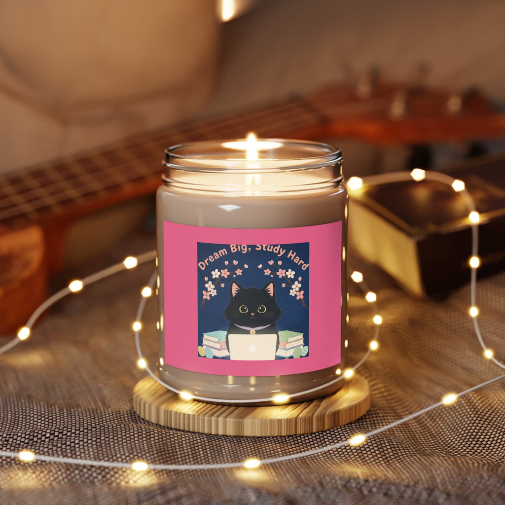 Black Cat Scented Candle – Dream Big Study Hard