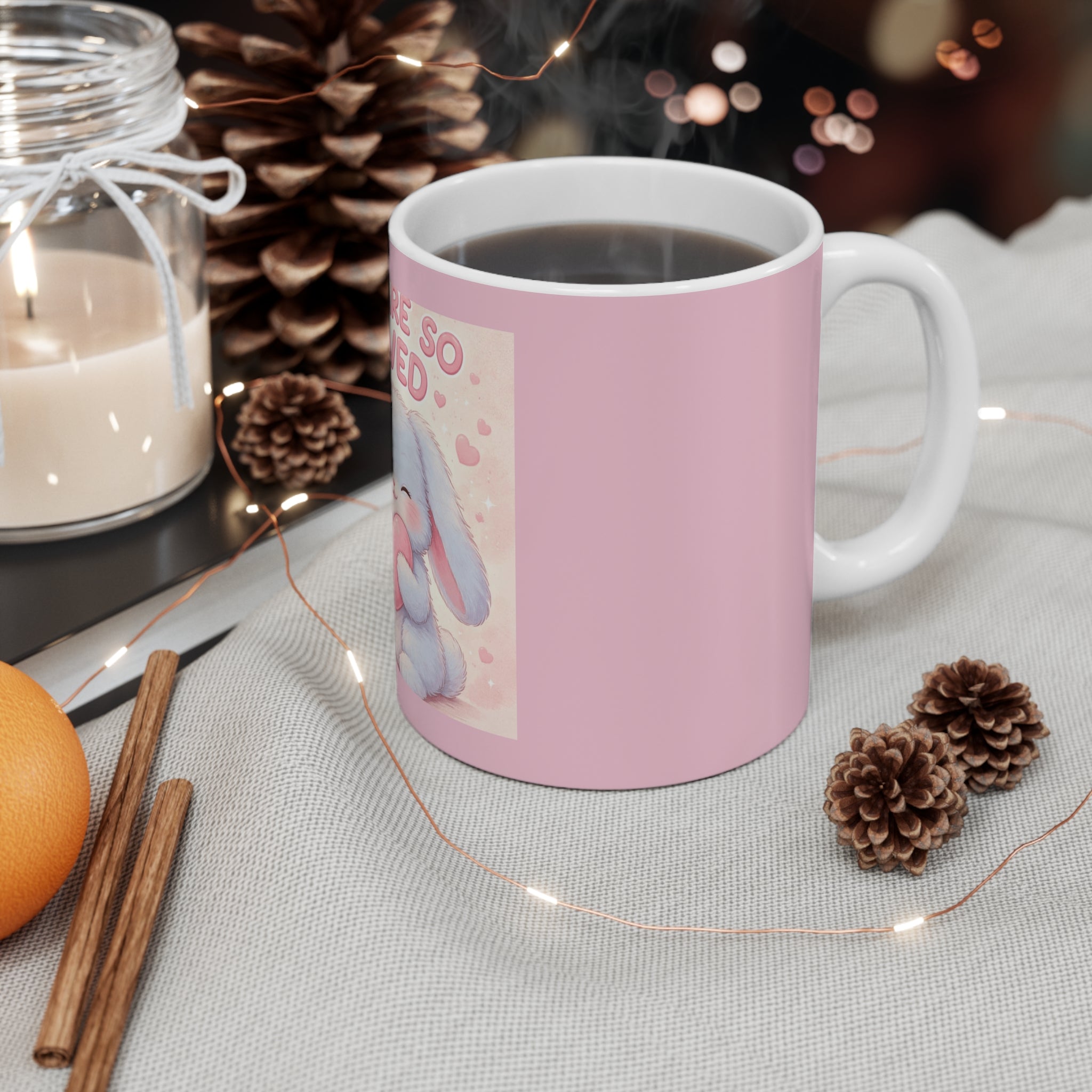 "YOU ARE SO LOVED" Black Cat Mug | Trendy Gift for Her | Drinkware | KayKay Classics