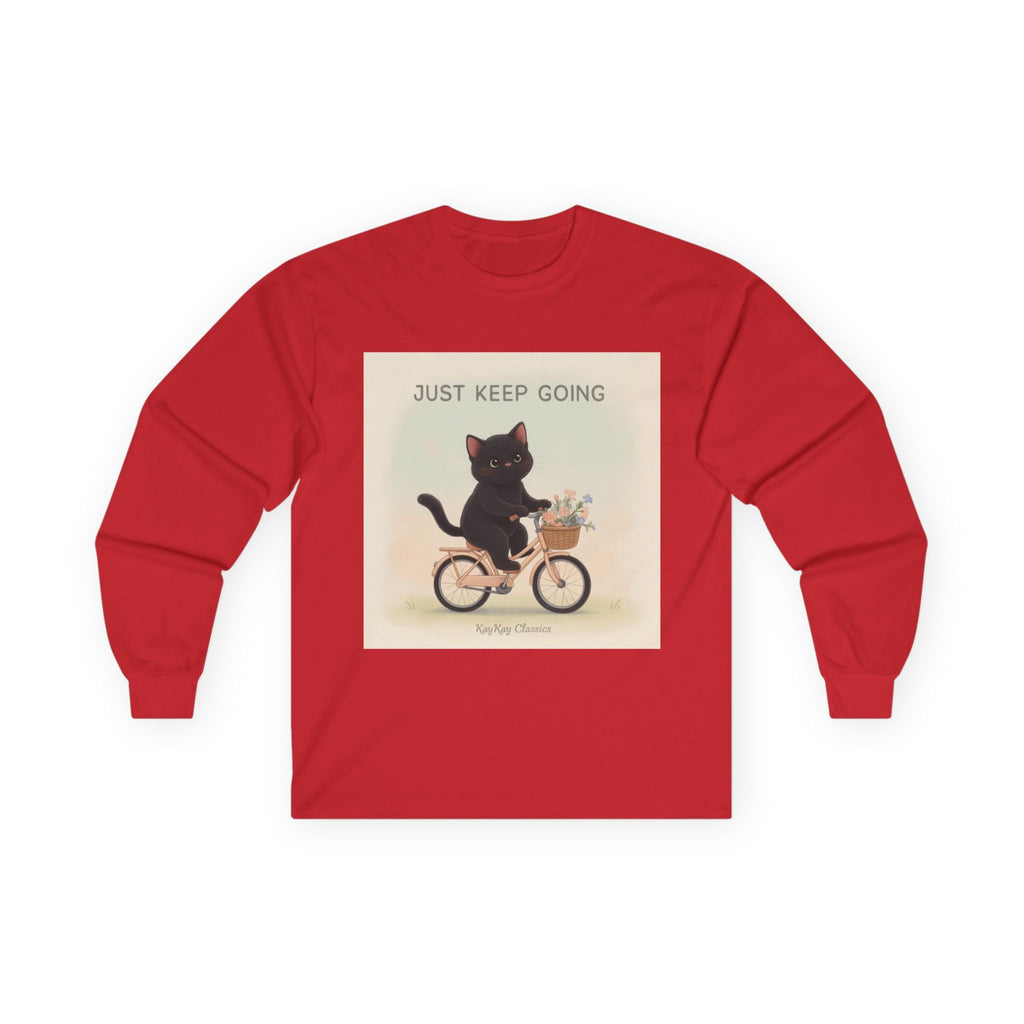 JUST KEEP GOING Cat Long Sleeve Tee