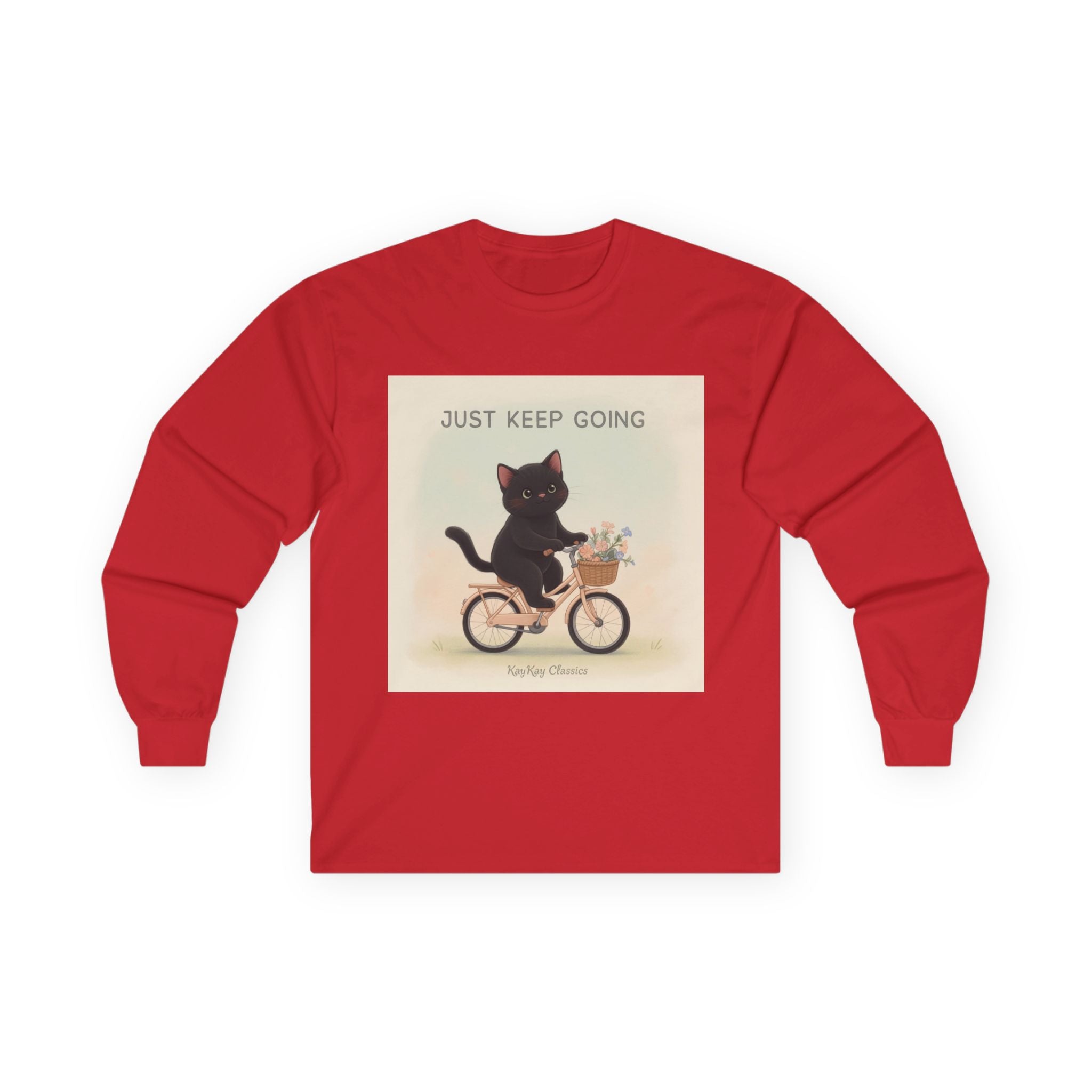JUST KEEP GOING Cat Long Sleeve Tee
