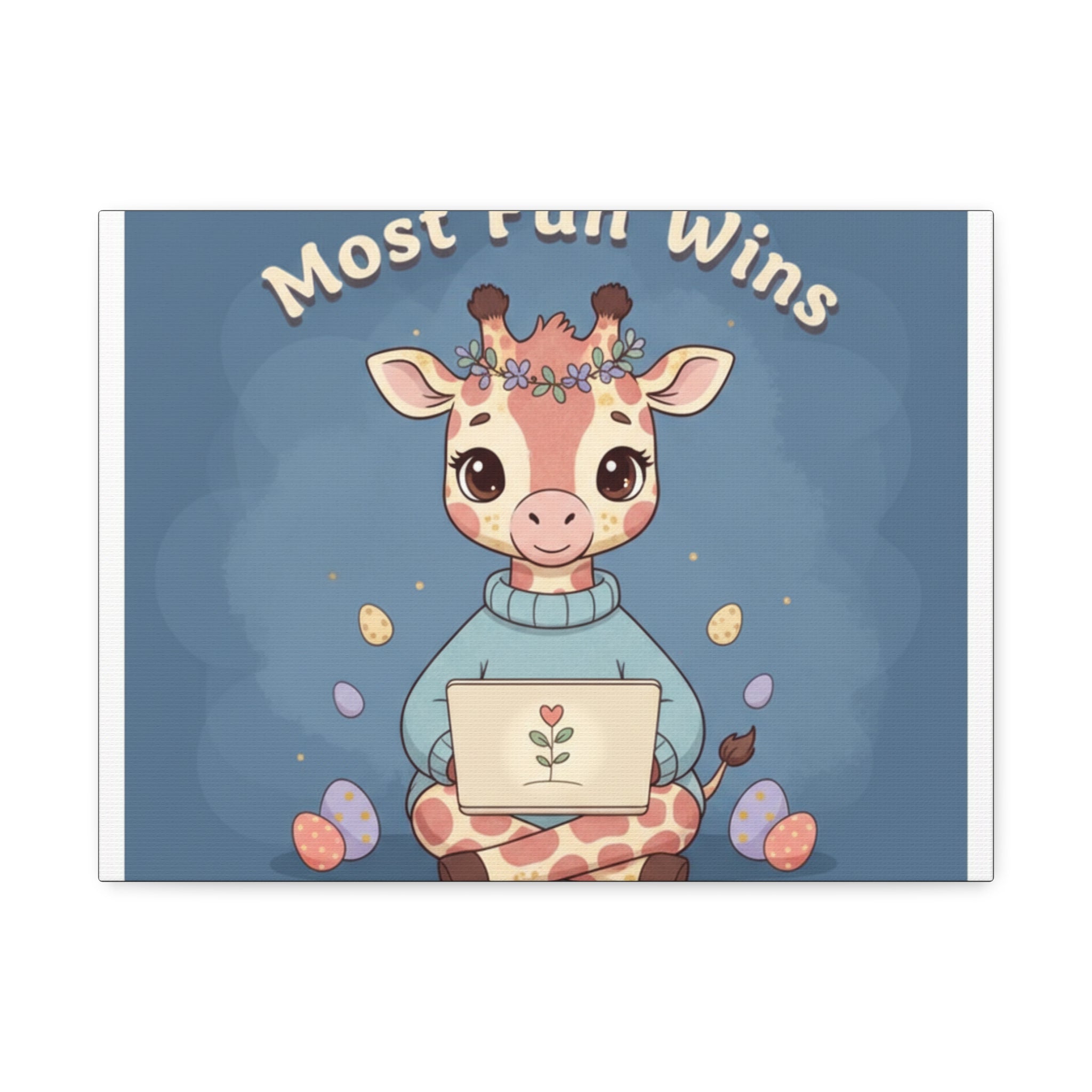 Giraffe Canvas Print – Most Fun Wins