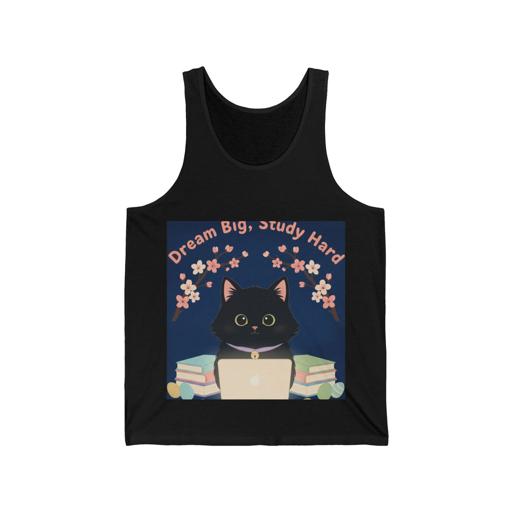 Black Cat Tank Top – Dream Big Study Hard