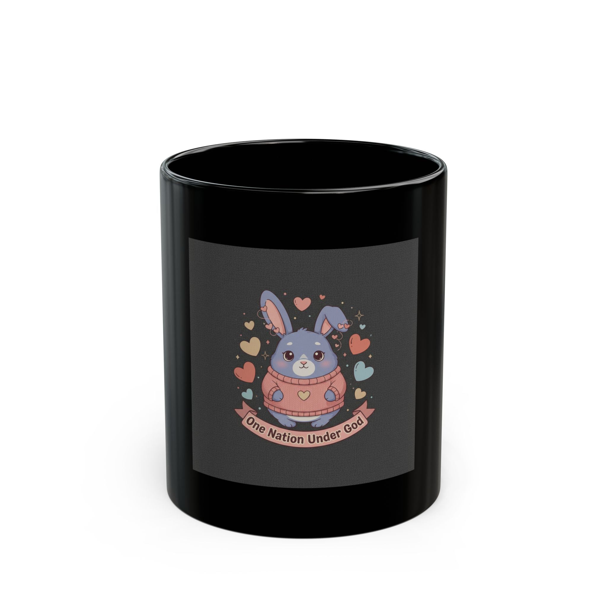 Bunny Black Mug 11oz – One Nation Under God