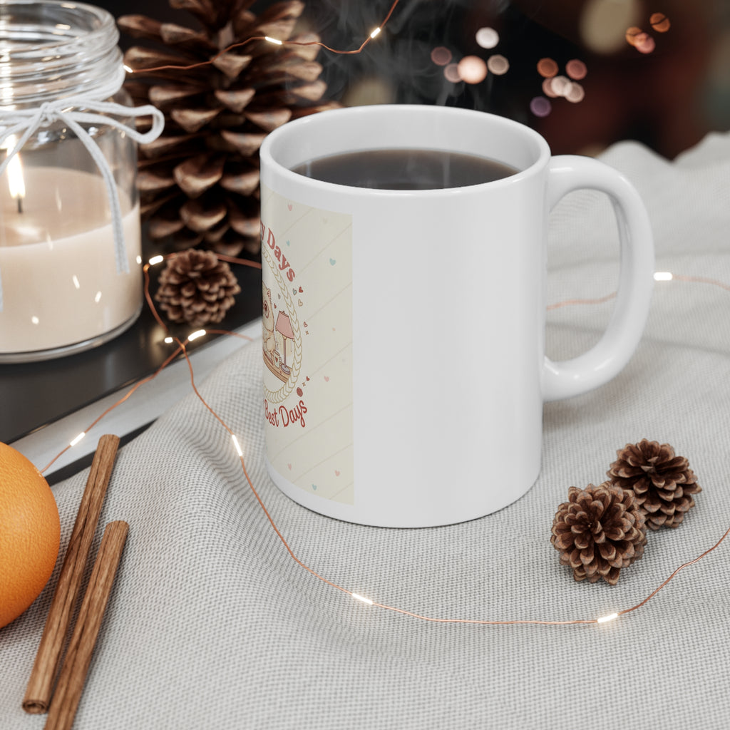 Library Days Are The Best Days Cat Mug 11oz