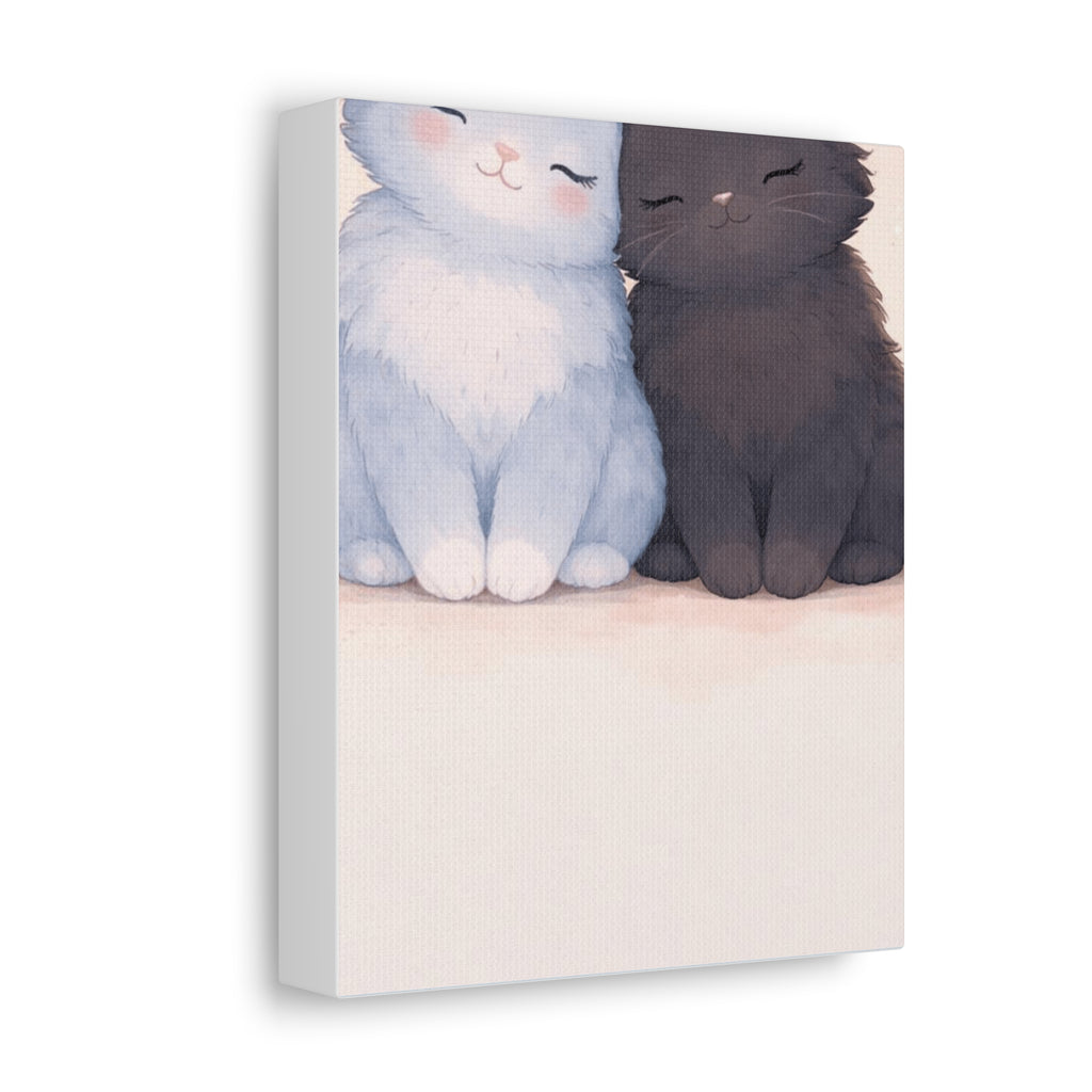 "YOU'RE NEVER TOO MUCH" Black Cat Canvas | Trendy Gift for Her | Lifestyle | KayKay Classics