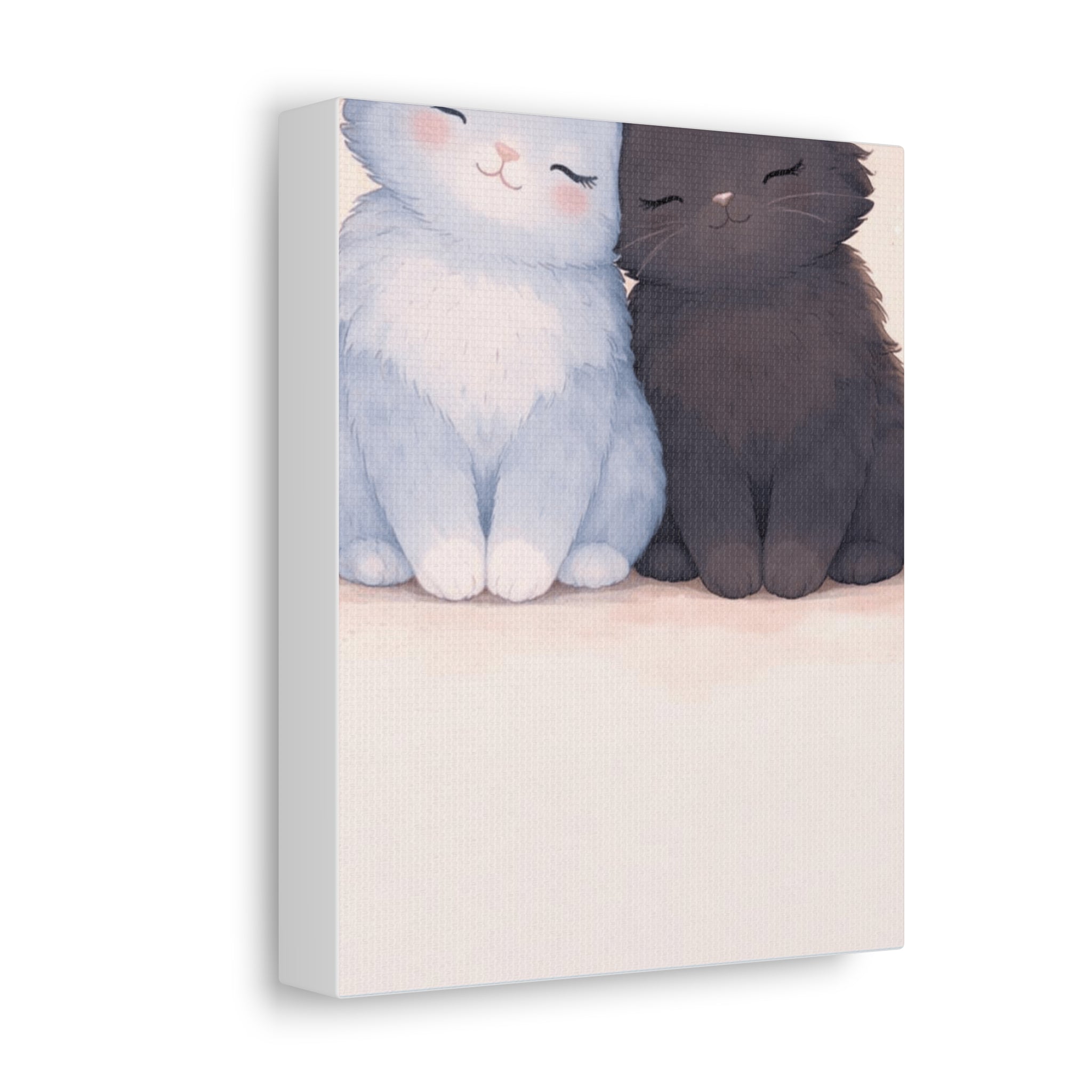"YOU'RE NEVER TOO MUCH" Black Cat Canvas | Trendy Gift for Her | Lifestyle | KayKay Classics