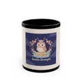 Owl Black Mug 11oz – Gentle Strength