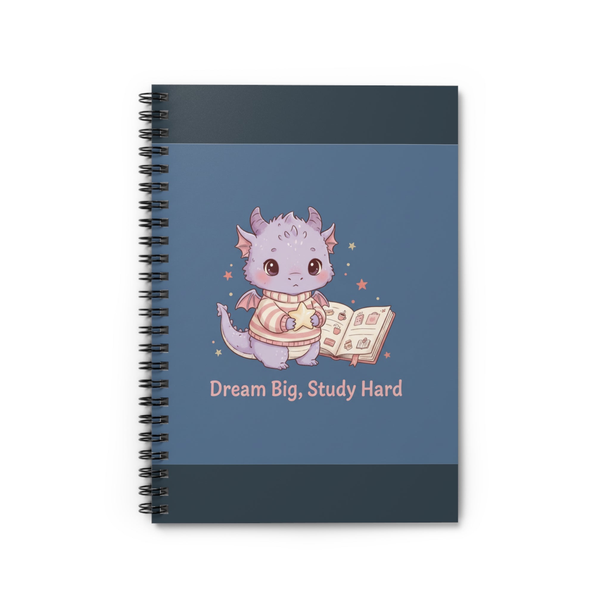 Dragon Spiral Notebook – Dream Big Study Hard