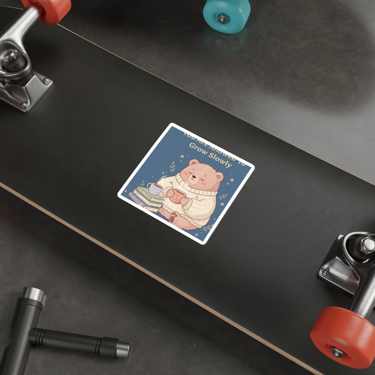 Bear Die-Cut Sticker – You Are Allowed to Grow Slowly