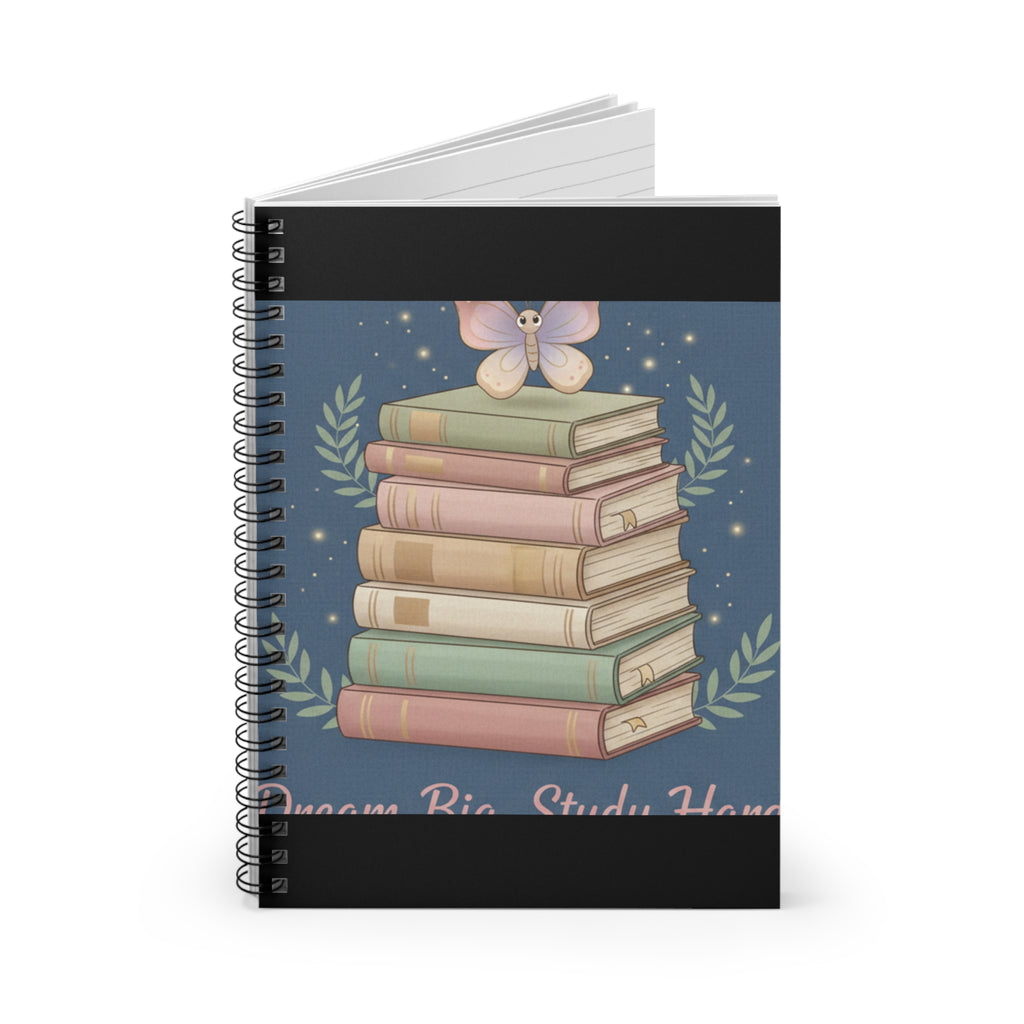 Butterfly Spiral Notebook – Dream Big Study Hard