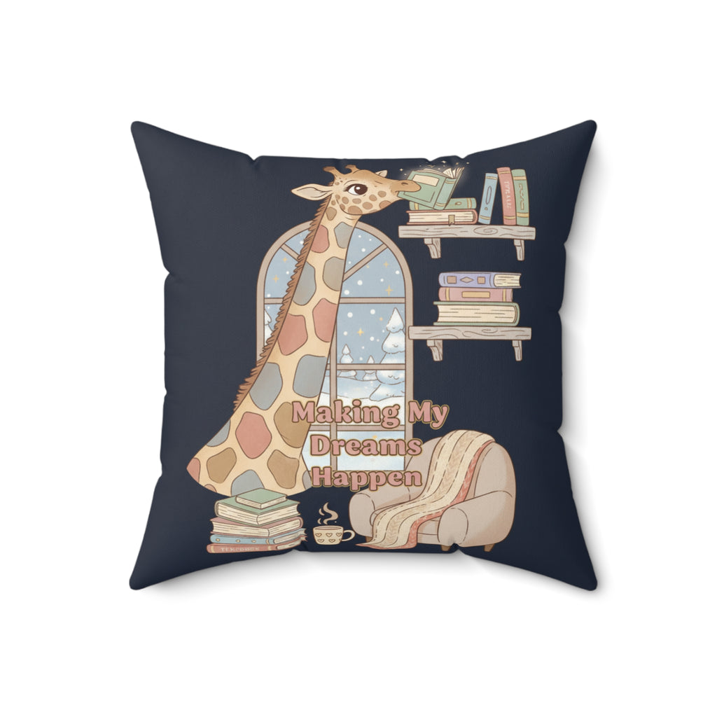 Giraffe Square Pillow – Making My Dreams Happen
