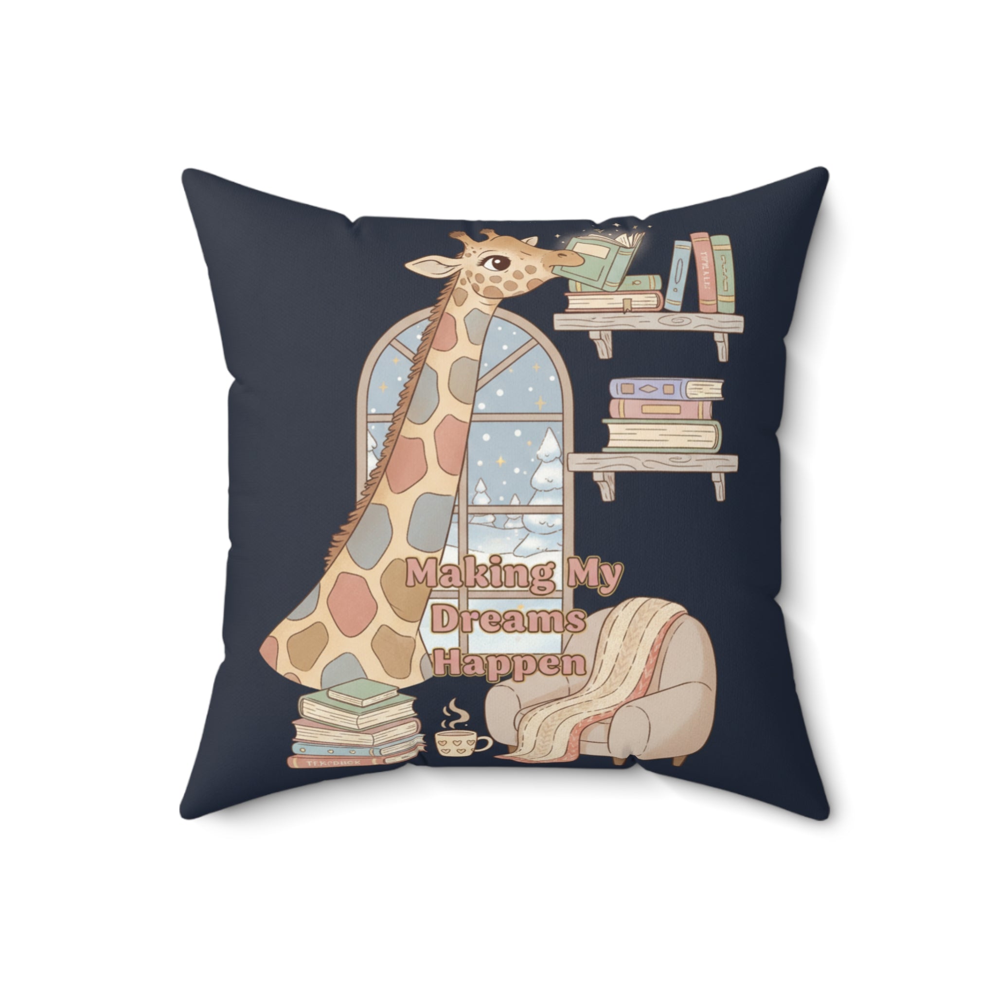 Giraffe Square Pillow – Making My Dreams Happen