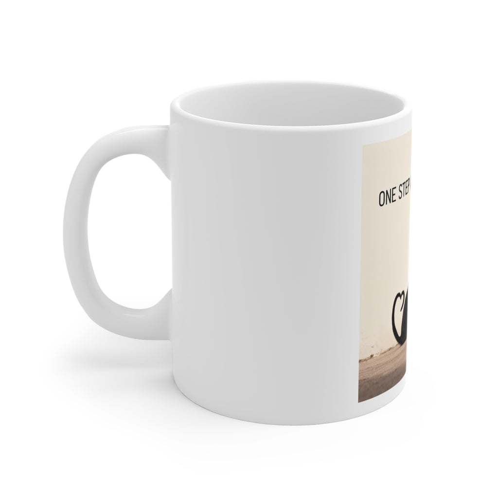 ONE STEP AT A TIME Cat Mug 11oz