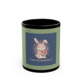 Rabbit Black Mug 11oz – Liberty and Justice for All