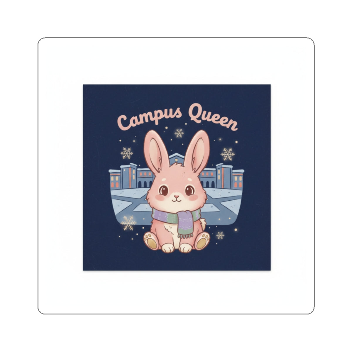 Rabbit Die-Cut Sticker – Campus Queen