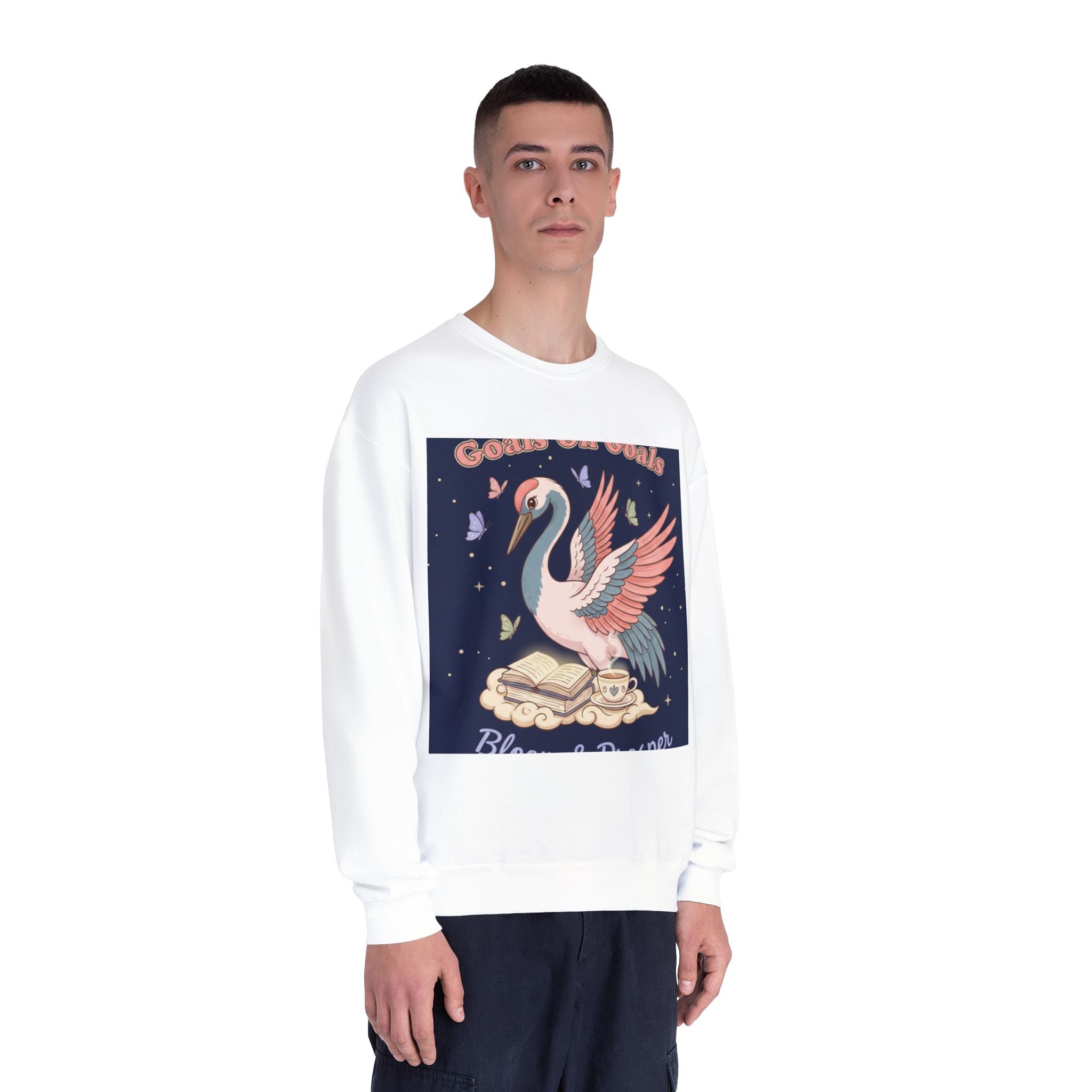 Crane Crewneck Sweatshirt – Goals on Goals Bloom Prosper