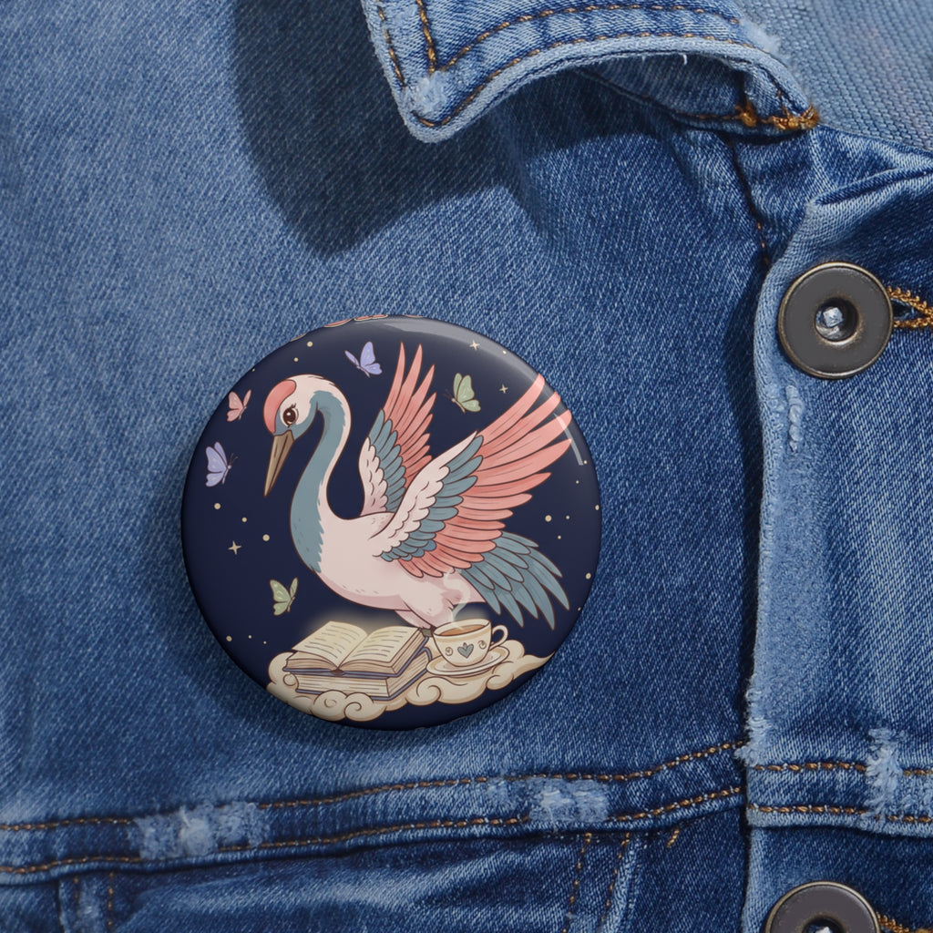 Crane Pin Button – Goals on Goals Bloom Prosper