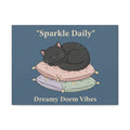 Black Cat Canvas Print – Sparkle Daily Dreamy Dorm Vibes