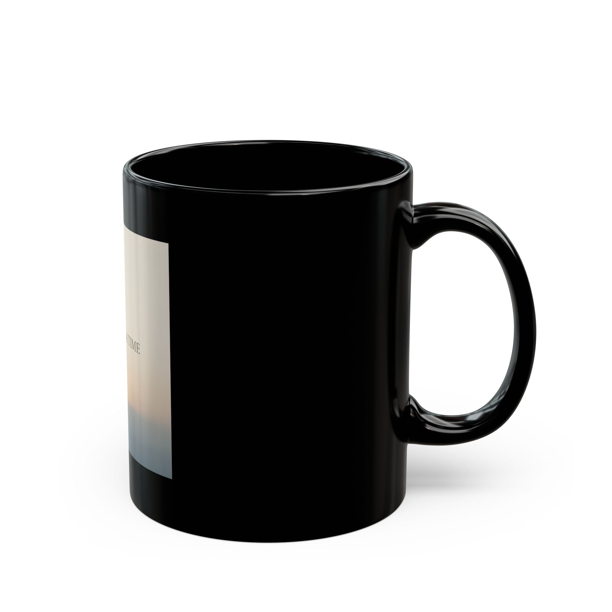 ONE DAY AT A TIME Black Mug 11oz