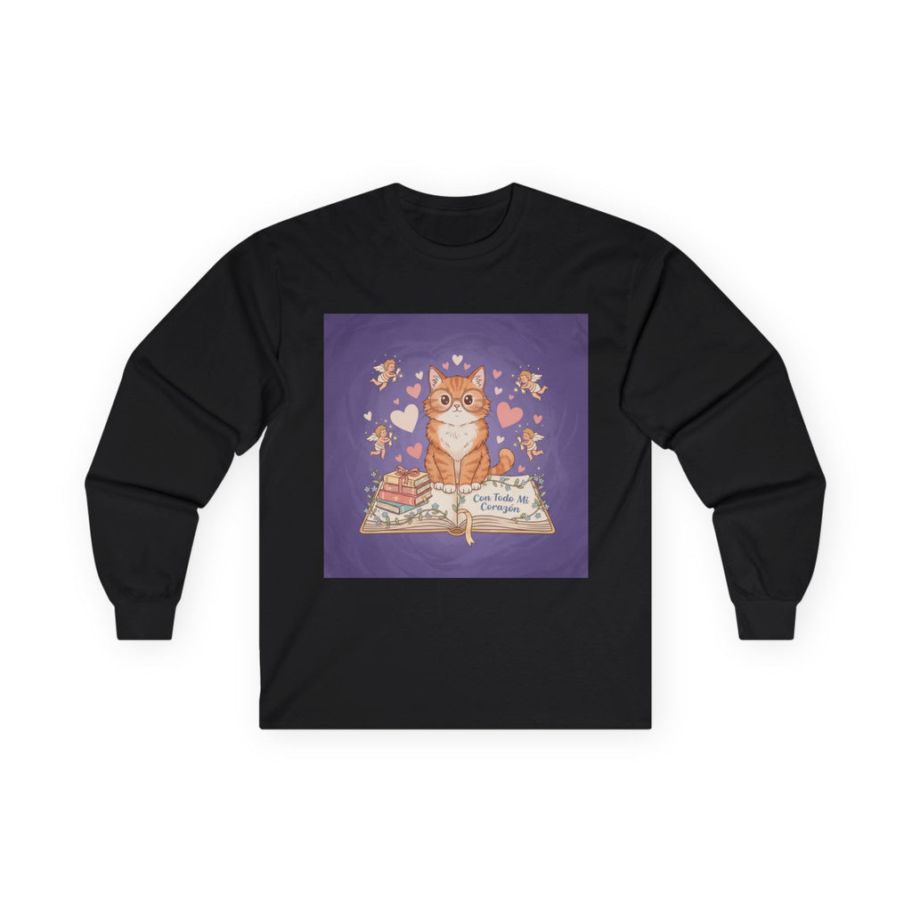 Con Todo Mi Corazón Cat Long Sleeve Tee