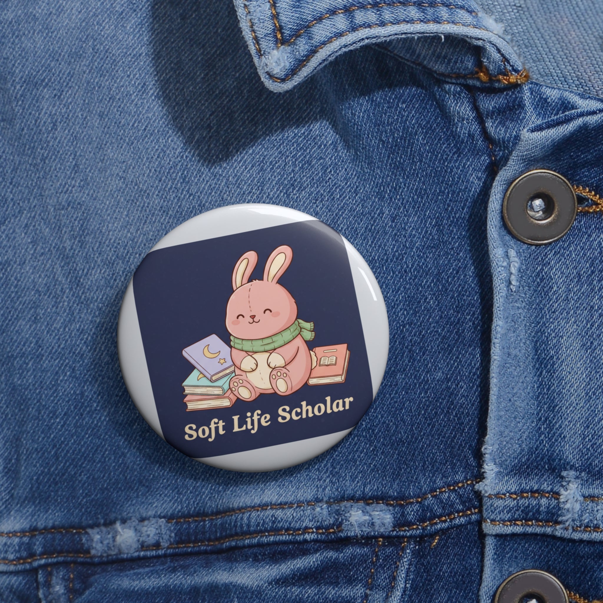 Rabbit Pin Button – Soft Life Scholar