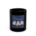Cats With Glasses Black Mug 11oz – Let Freedom Ring
