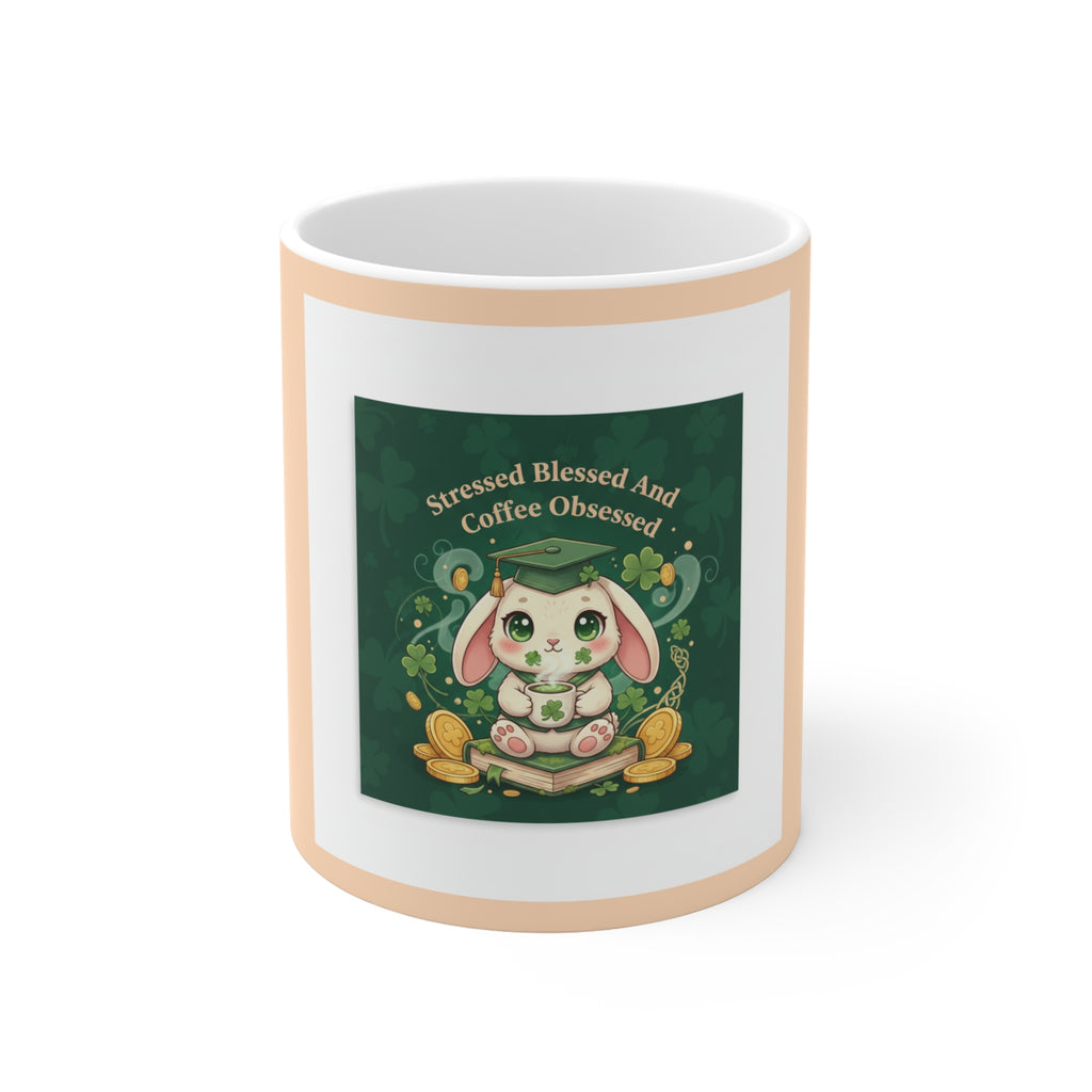 Rabbit Mug 11oz – Stressed Blessed and Coffee Obsessed