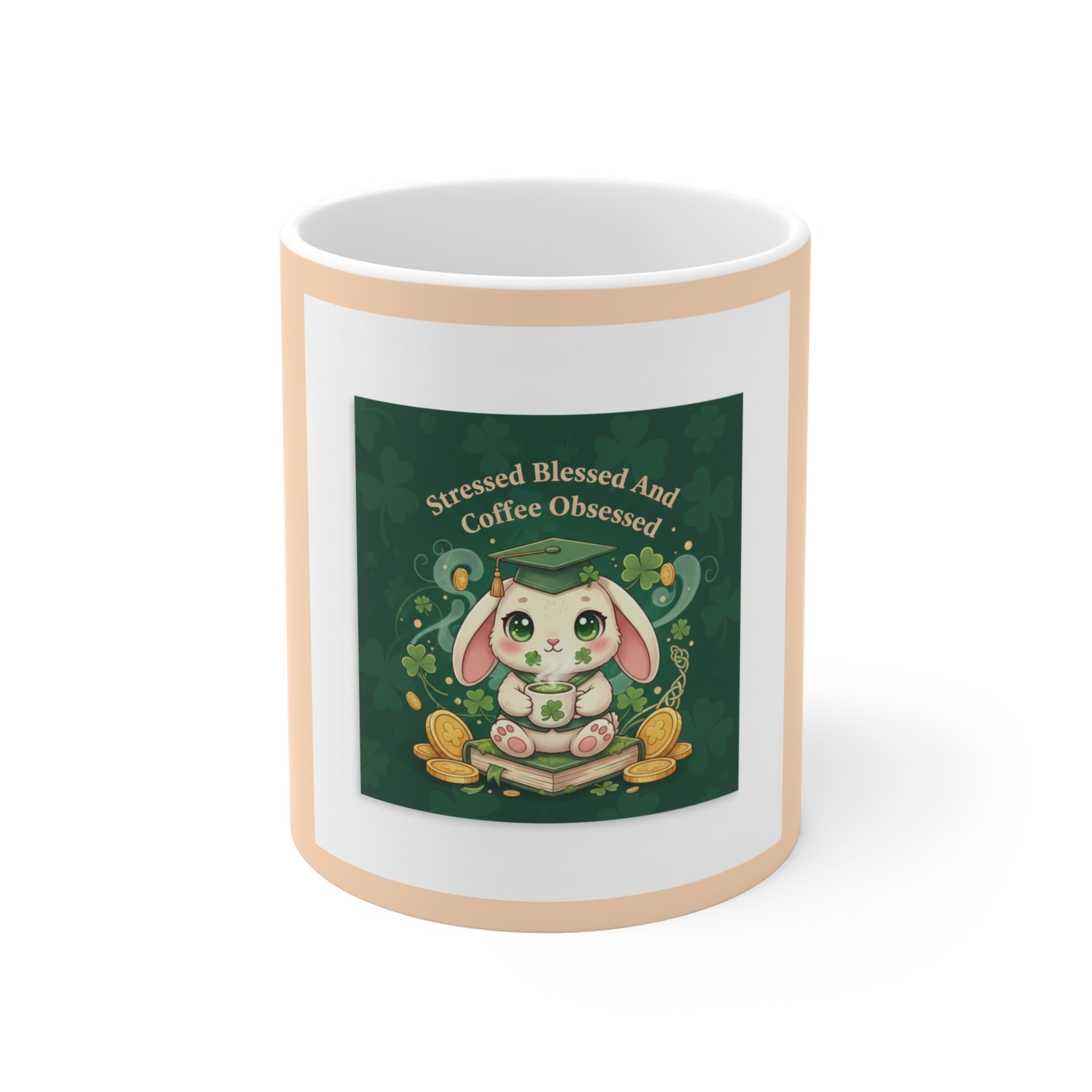 Rabbit Mug 11oz – Stressed Blessed and Coffee Obsessed