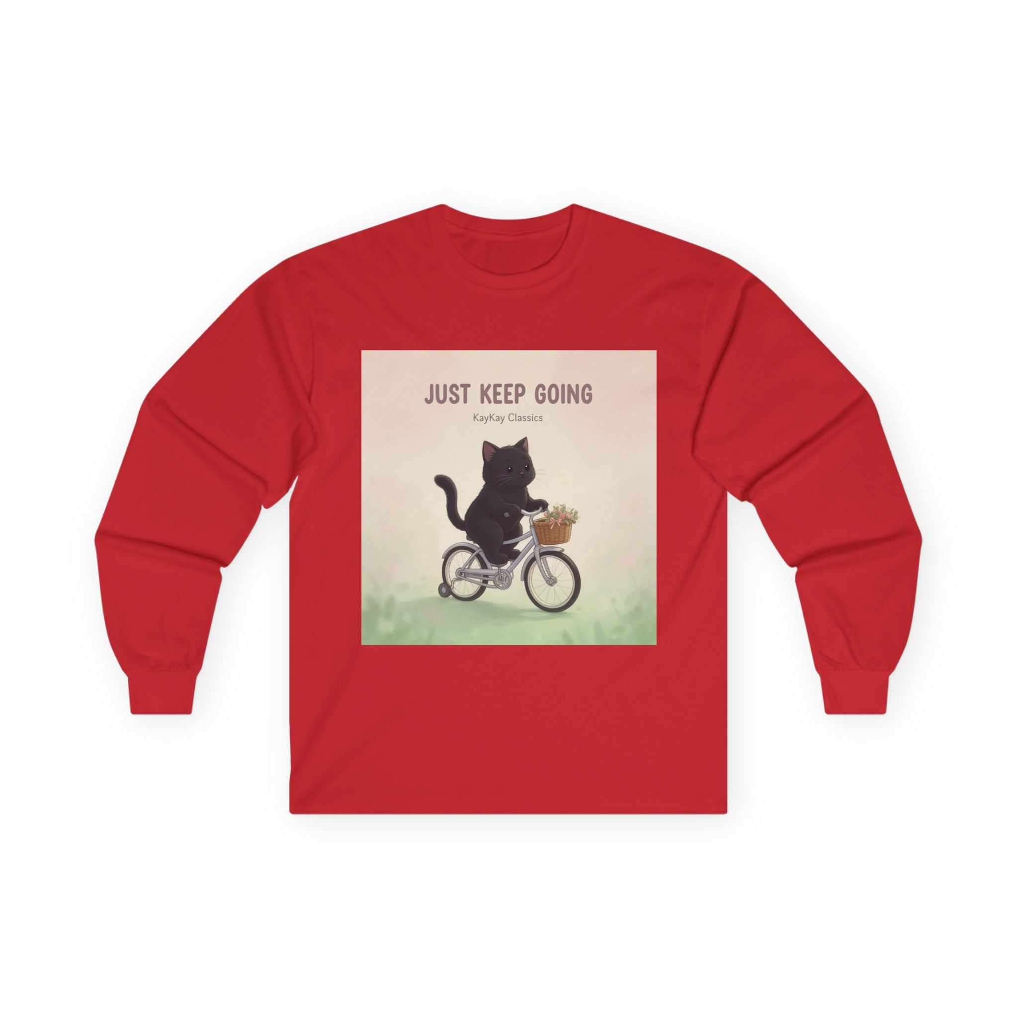 JUST KEEP GOING Cat Long Sleeve Tee