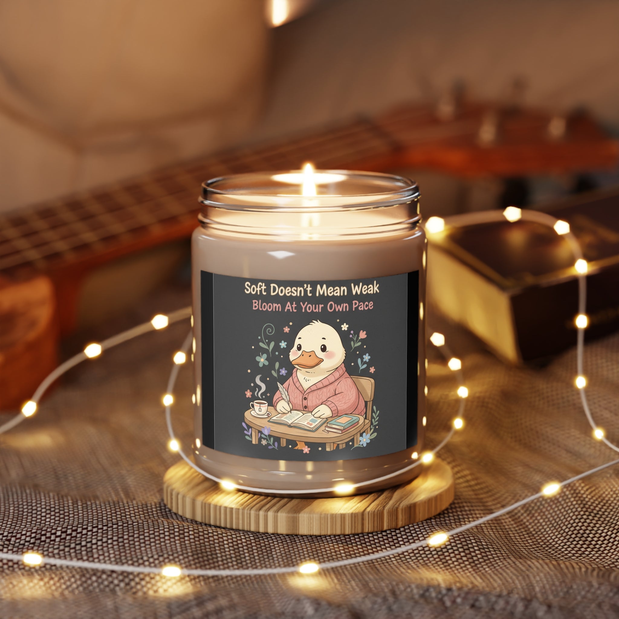 Duck In A Cardigan Scented Candle – Soft Doesnt Mean Weak Bloom at Your Own